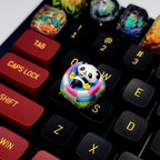 Gift Keyboard,Gift Keycap,keycap for epoxy,custom resin keyboard,mechanical keycap,DOM Profile Keycap,pandas keycaps,handmade