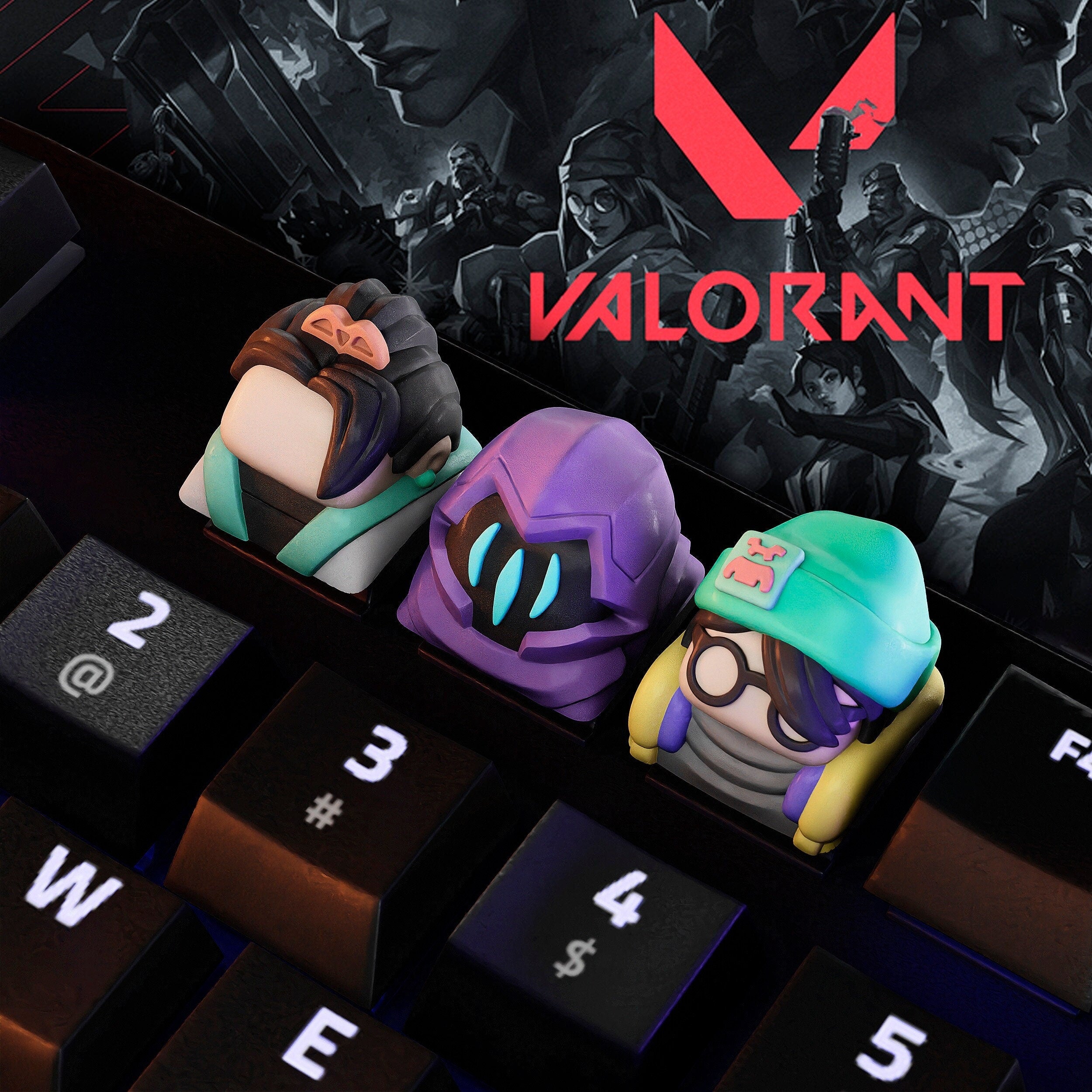 Discover Unique Valorant Keycaps Elevate - Your Setup with Handcrafted Artistry & Personalize Your Keyboard ValorantGamingAcc