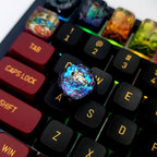 Interstellar Diamond DOM keycap,Interstellar Resin Keycap,  Gravity in Interstellar Space, Galaxy keycap, Astronaut resin key
