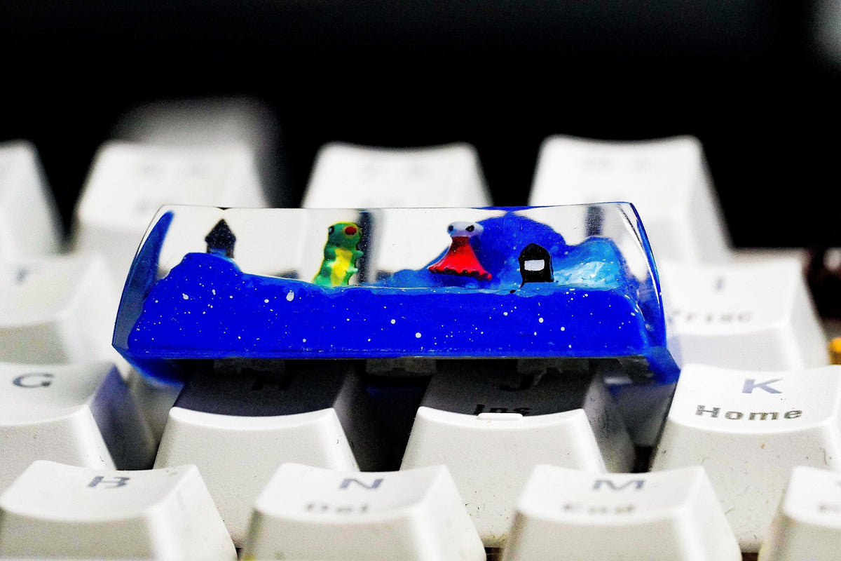 Enter 2.25U, Ho.ll.0w Knight and H0rnet Greenpath inspired spacebar keycap for mechanical keyboard,custom gaming keyboard, ho
