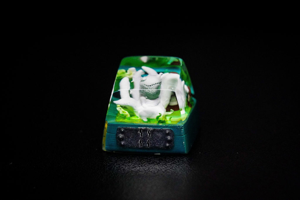 6 tails Ninja Keycap, Beast Keycap,Anime Keycap, Resin Keycap, Custom Keycaps, ESC Keycap Set, Handmade Keycap, Cube keycap