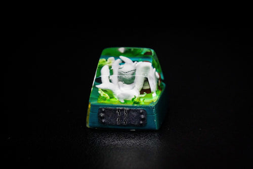 6 tails Ninja Keycap, Beast Keycap,Anime Keycap, Resin Keycap, Custom Keycaps, ESC Keycap Set, Handmade Keycap, Cube keycap
