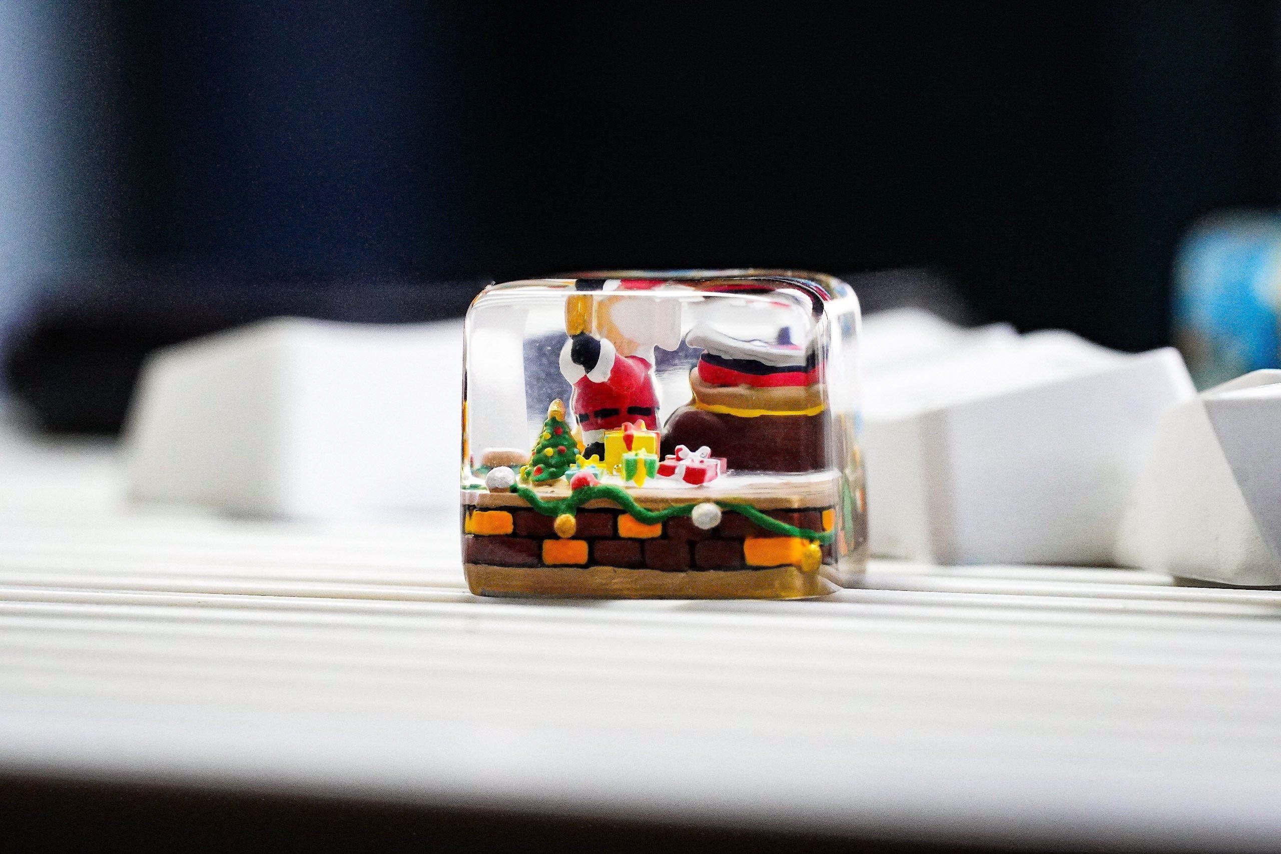 Santa Claus keycap, Christmas tree keycap, Snowman keycap, Christmas gift, Gift for him, Artisan keycap, Xmas Keycap, Noel ke