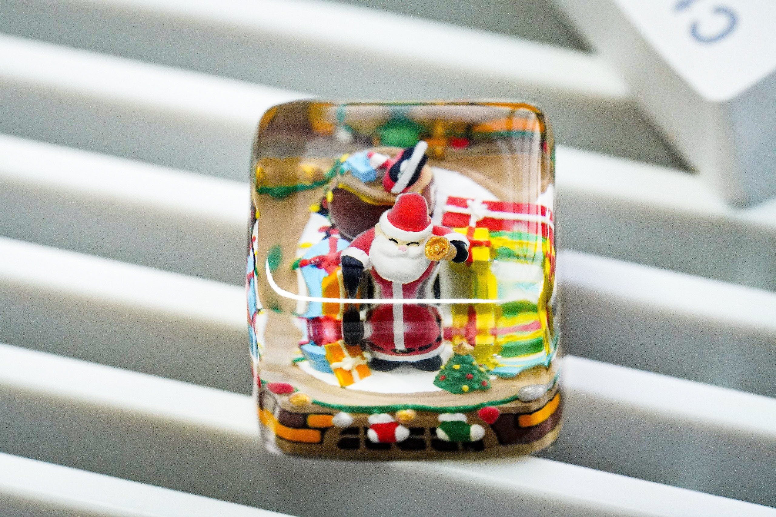 Santa Claus keycap, Christmas tree keycap, Snowman keycap, Christmas gift, Gift for him, Artisan keycap, Xmas Keycap, Noel ke