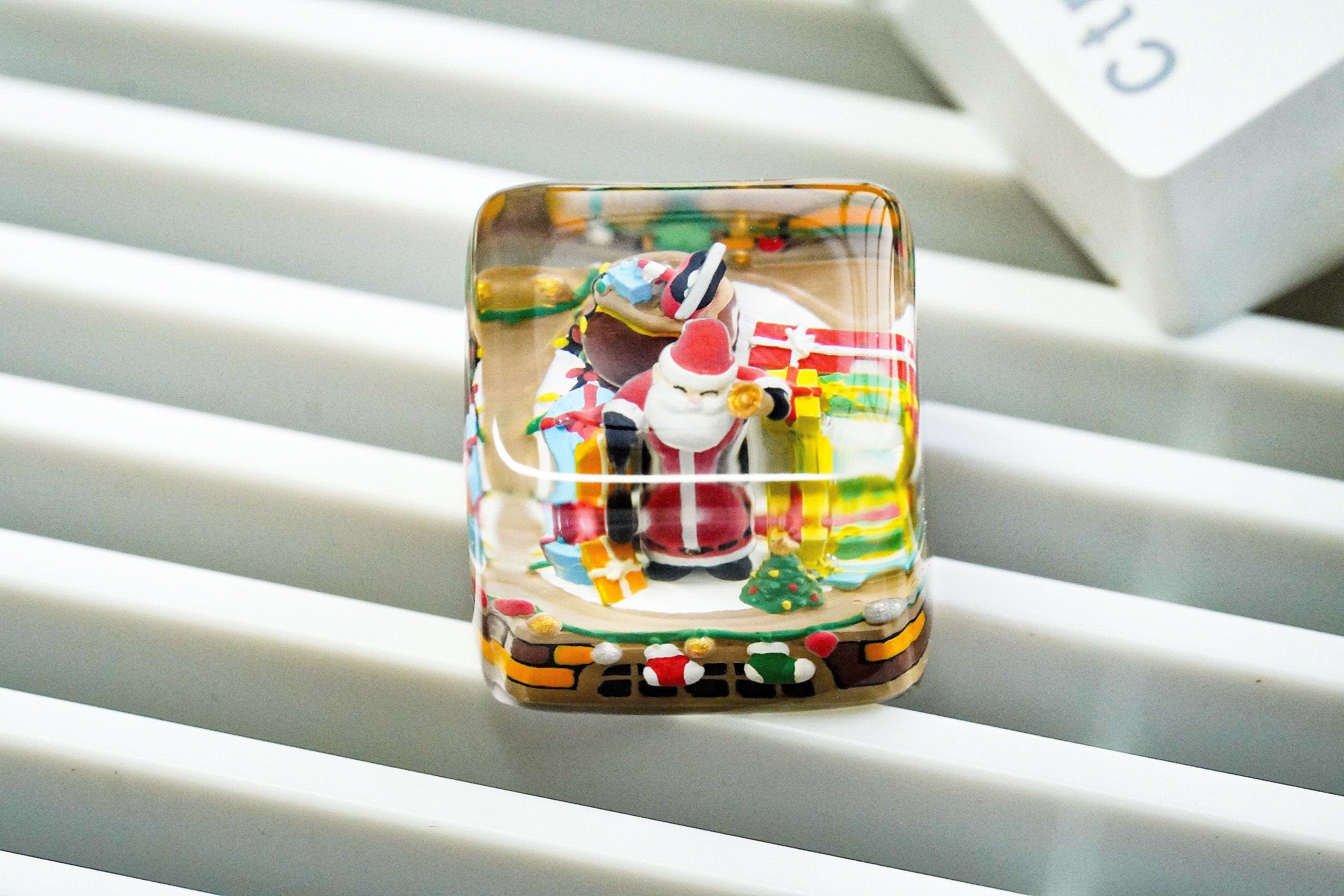 Santa Claus keycap, Christmas tree keycap, Snowman keycap, Christmas gift, Gift for him, Artisan keycap, Xmas Keycap, Noel ke