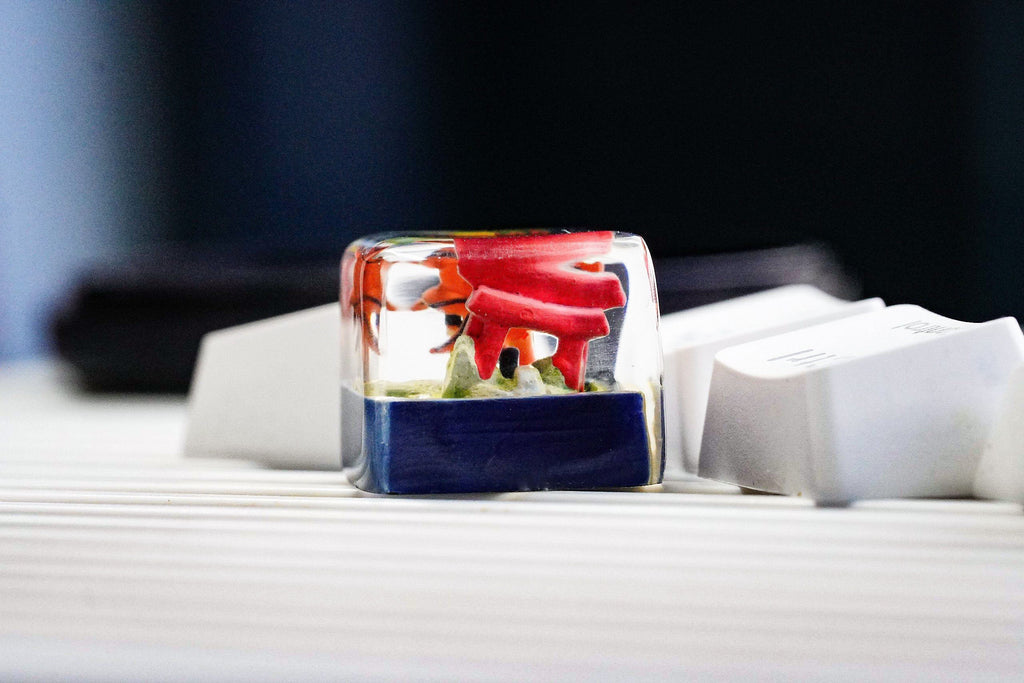 Ninja keycap, artisan spacebar keycap, snake spacebar keycap, 6.25U artisan spacebar, Keycap Set, Handmade Keycap, SA Keycap