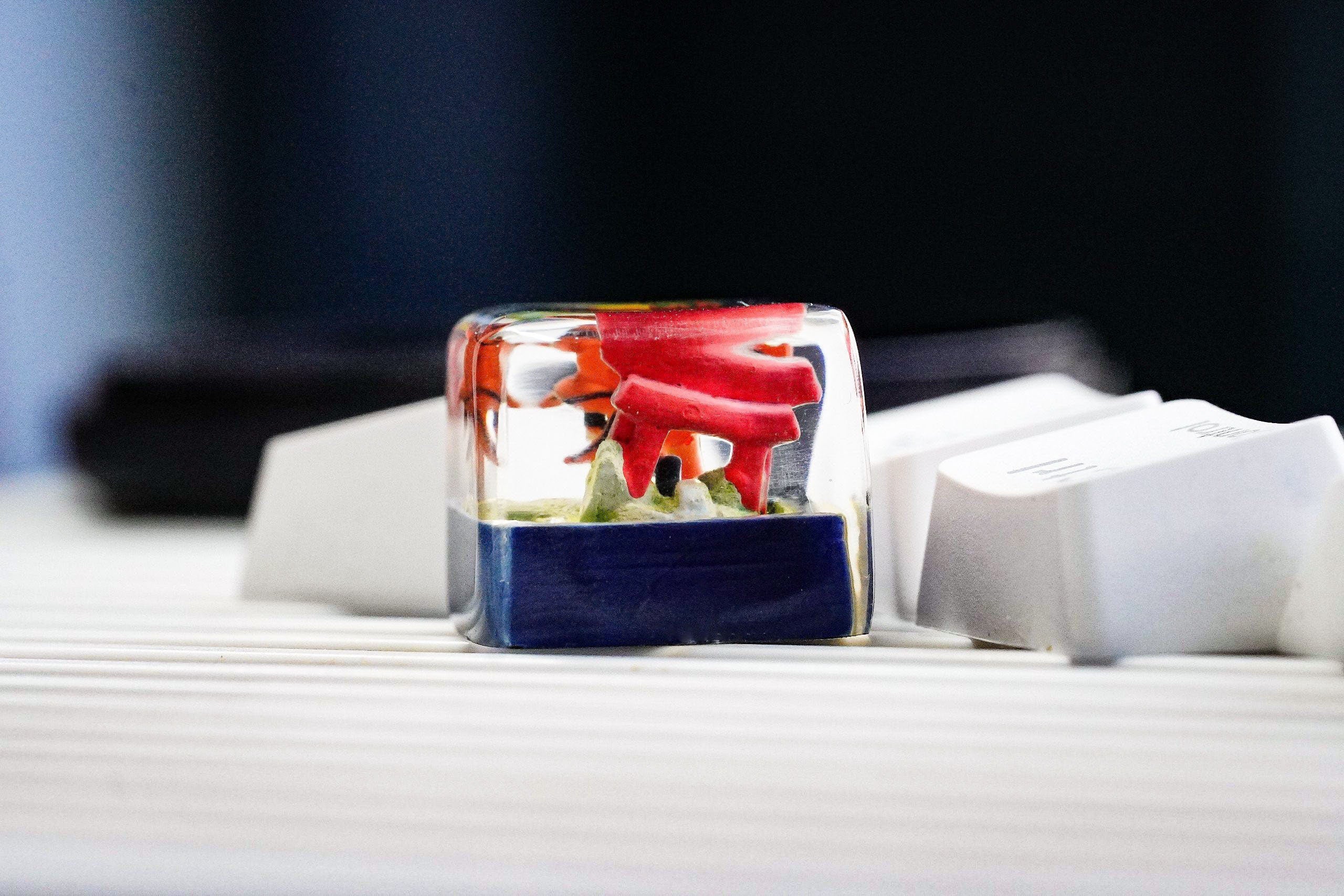 Ninja keycap, artisan spacebar keycap, snake spacebar keycap, 6.25U artisan spacebar, Keycap Set, Handmade Keycap, SA Keycap