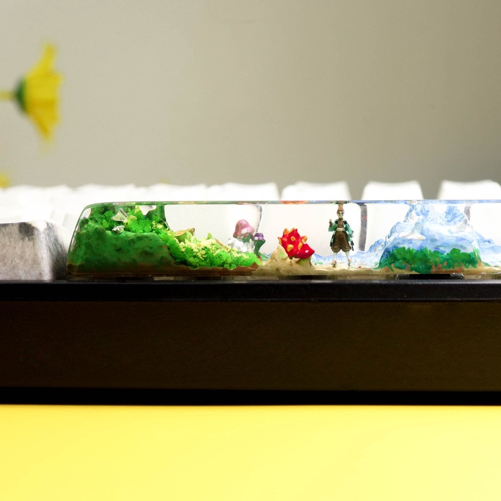 Artisan Keycap, anime keycap, Custom 6.25U spacebar, SA spacebar keycap, Resin Artisan Keycap Handmade, Gift ideas