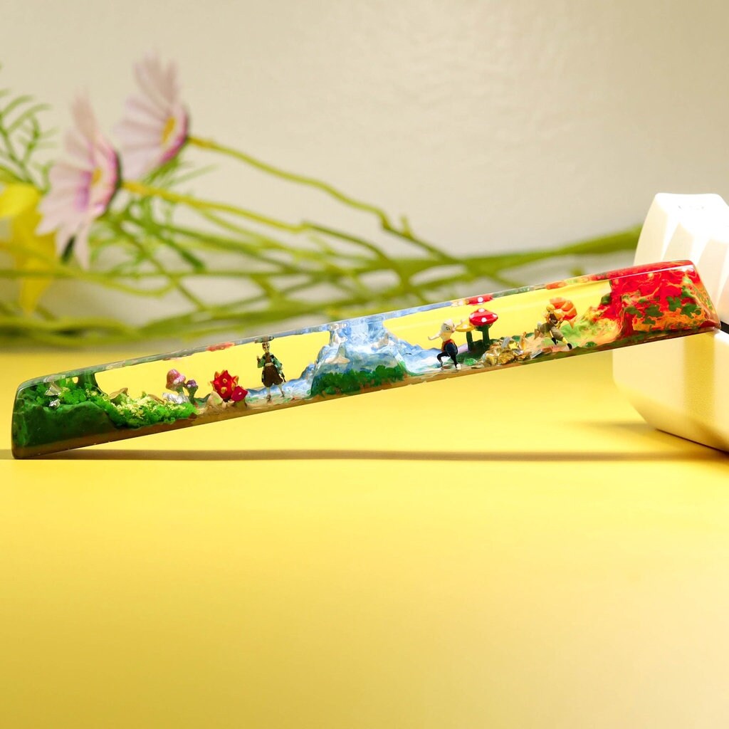 Artisan Keycap, anime keycap, Custom 6.25U spacebar, SA spacebar keycap, Resin Artisan Keycap Handmade, Gift ideas