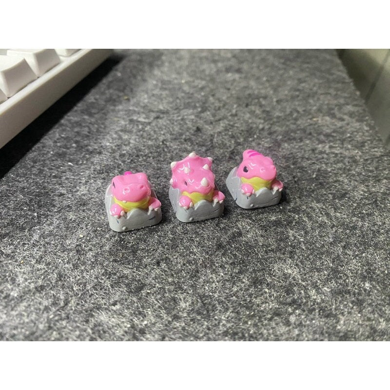 Dino Dinosaur Keycap: Roar into Your Keyboard, cute keycap, gift for friends, 3d hiko key, new year gift
