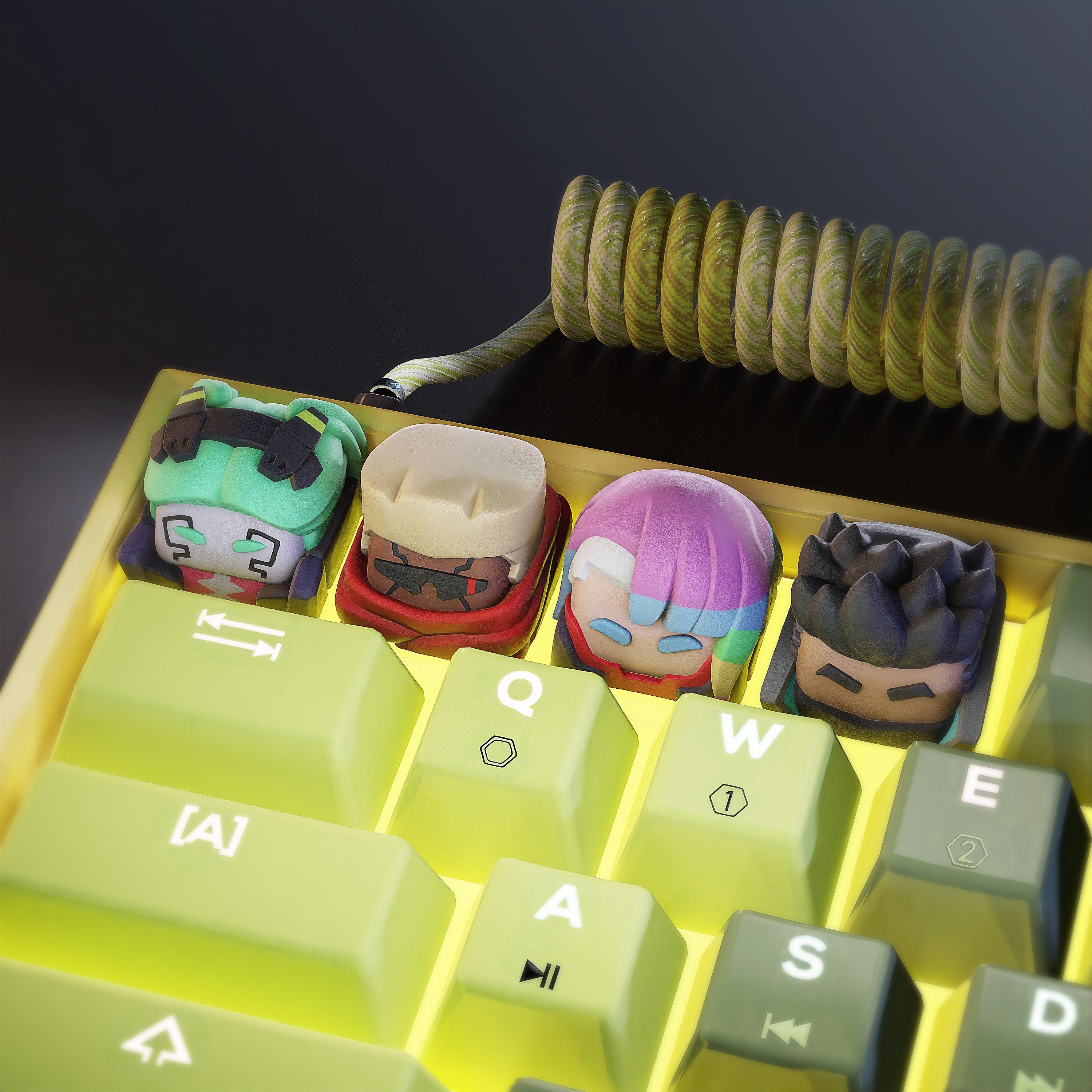 Cyberpunk Keycaps - Elevate Your Keyboard to a Futuristic Dystopia - EDGERUNNERS KEYCAPS
