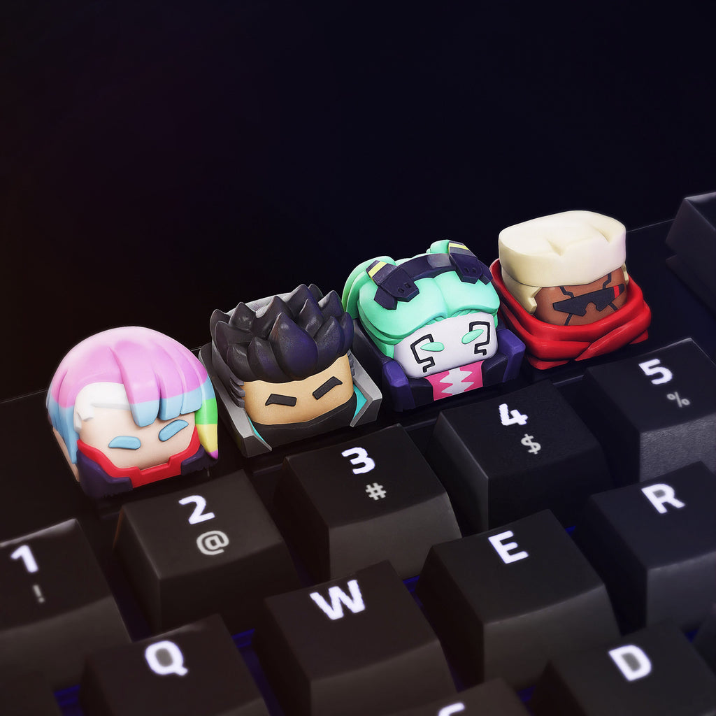Cyberpunk Keycaps - Elevate Your Keyboard to a Futuristic Dystopia - EDGERUNNERS KEYCAPS