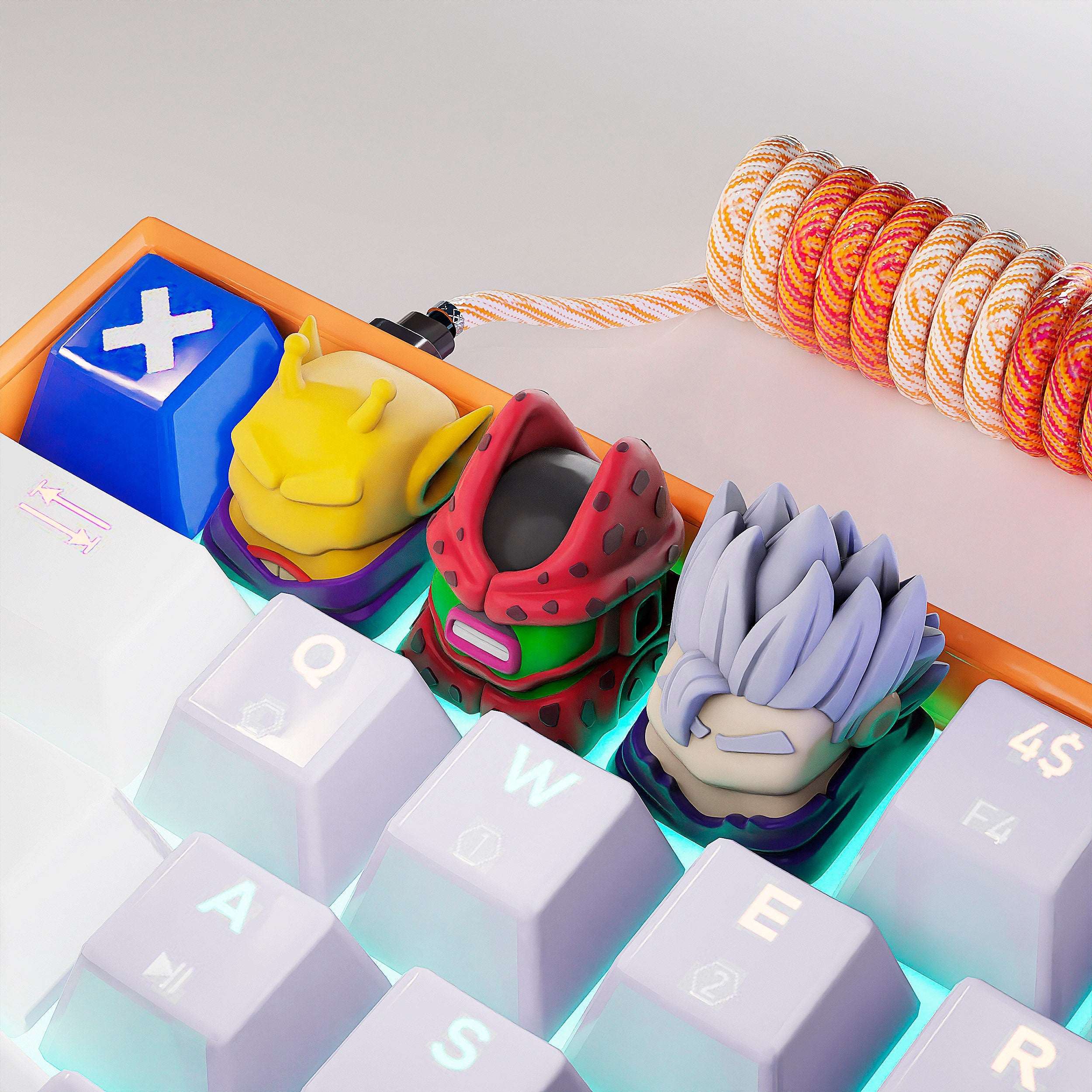 Handmade Dr.ag.on 7 Stars Keycaps, Keycap Anime, Anime Keycap, Anime Keycap for Mechanical Keycap, Gifts