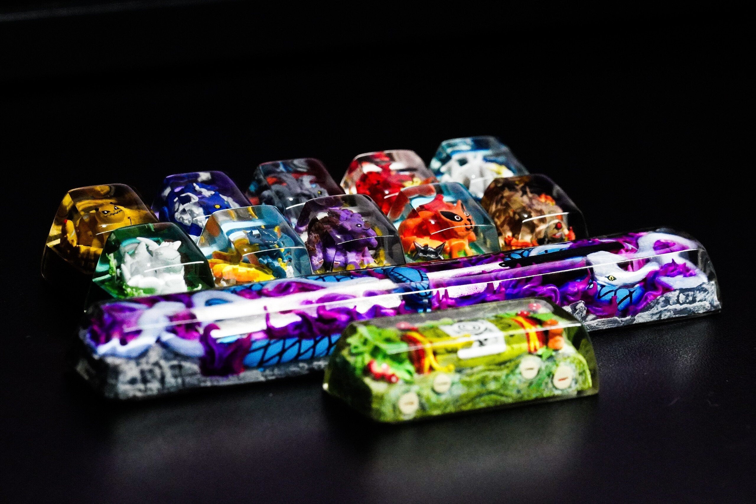Ninja Keycap, Beast Keycap,Anime Keycap, Resin Keycap, Custom Keycaps, ESC Keycap,Keycap Set, Handmade Keycap, Cube keycap, S