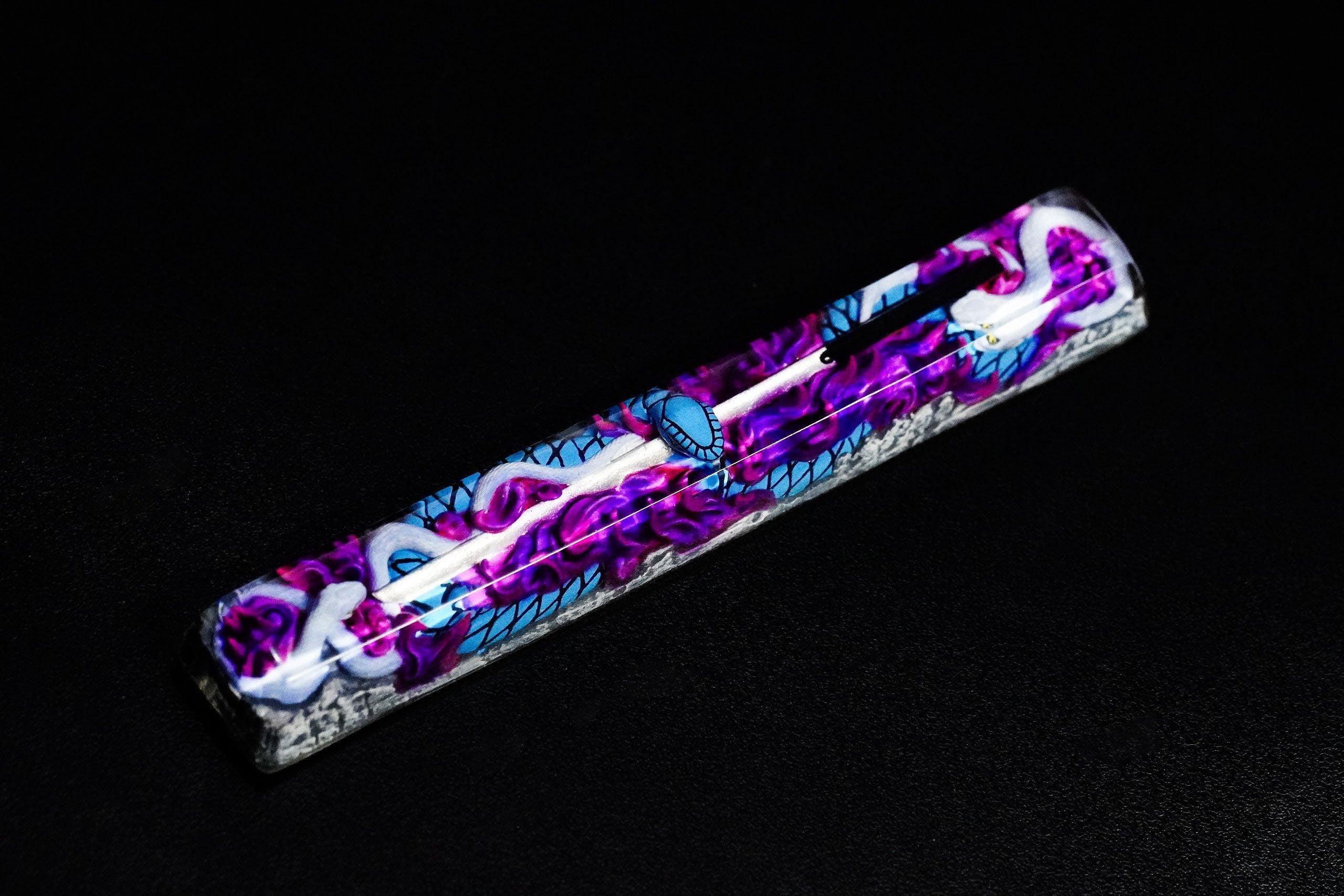 Ninja keycap, artisan spacebar keycap, snake spacebar keycap, 6.25U artisan spacebar, Keycap Set, Handmade Keycap, SA Keycap