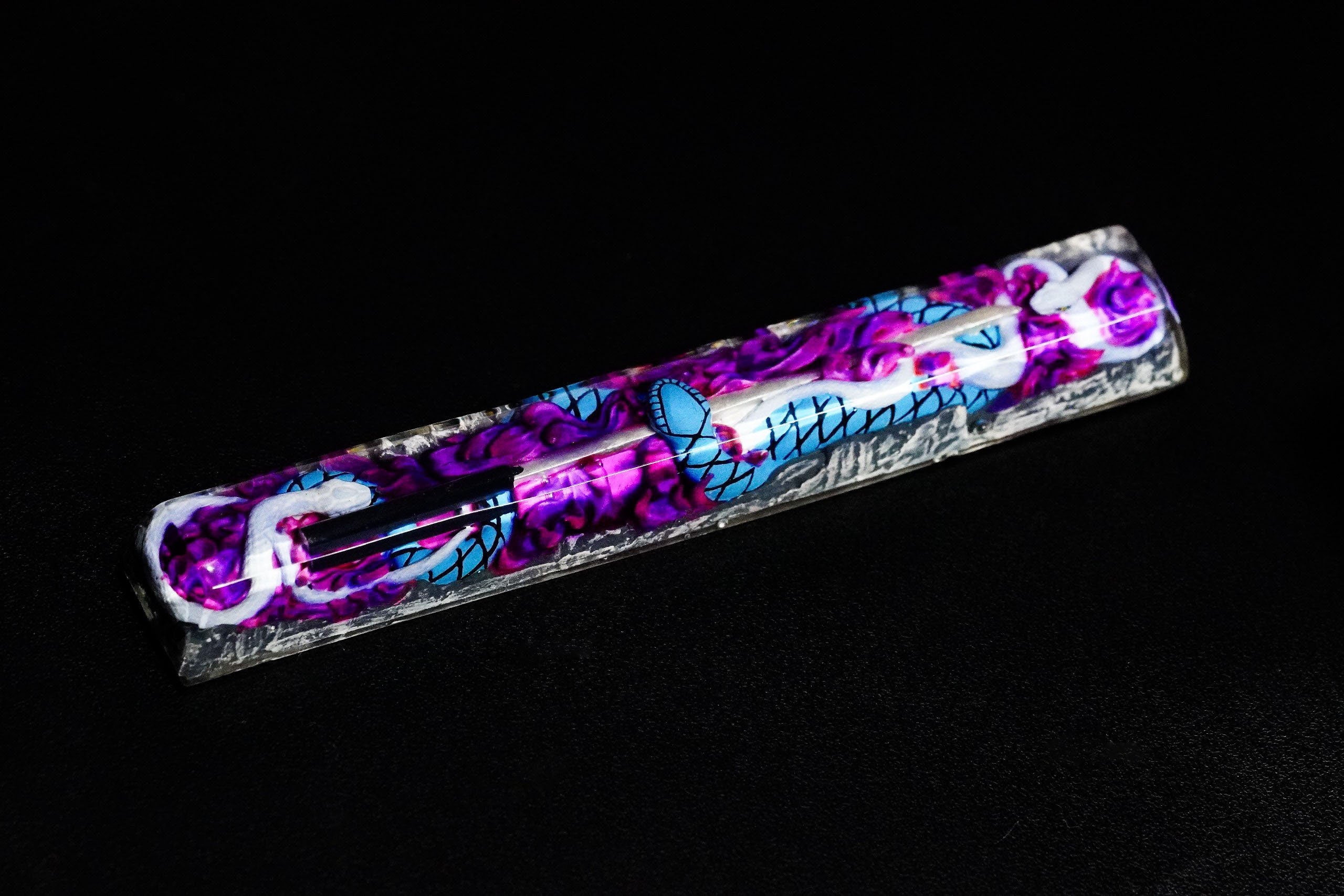 Ninja keycap, artisan spacebar keycap, snake spacebar keycap, 6.25U artisan spacebar, Keycap Set, Handmade Keycap, SA Keycap
