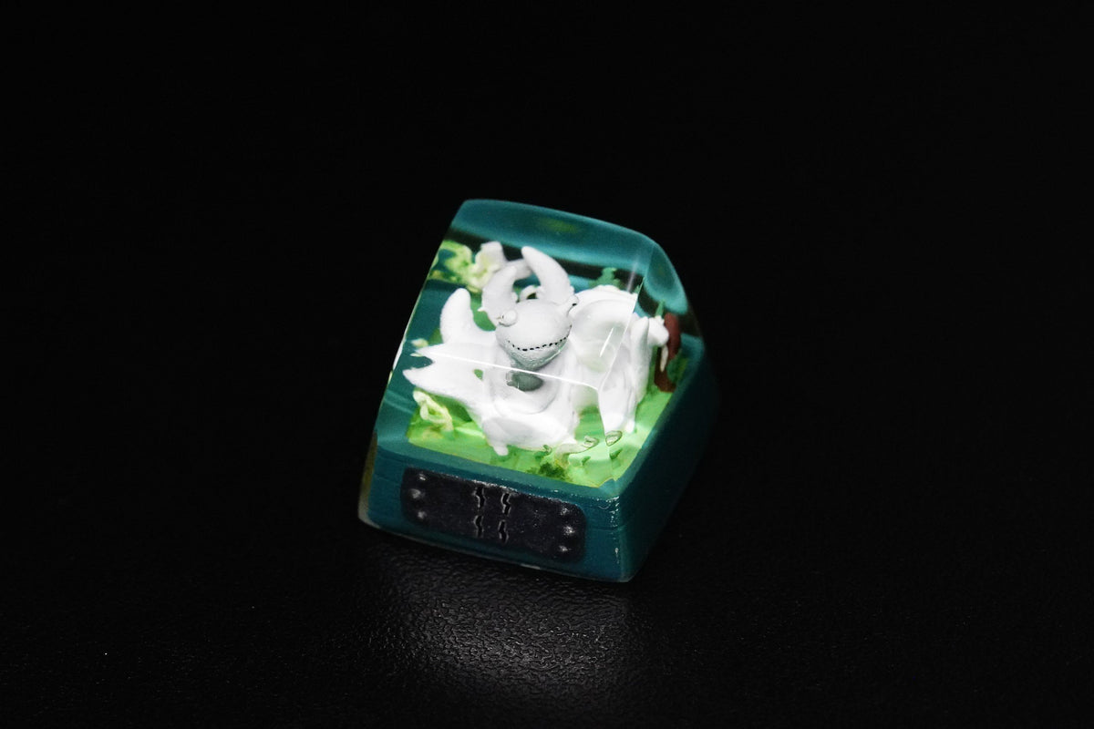 6 tails Ninja Keycap, Beast Keycap,Anime Keycap, Resin Keycap, Custom Keycaps, ESC Keycap Set, Handmade Keycap, Cube keycap