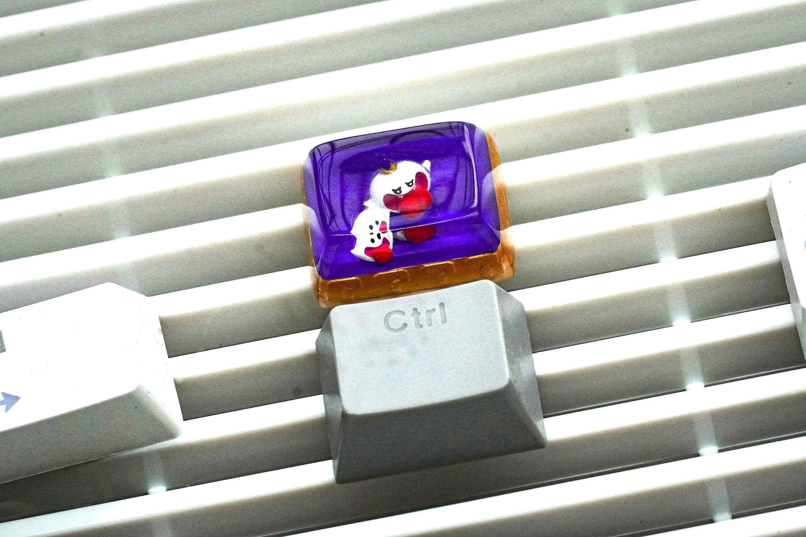Super hero mushroom 1.25U Keycap, Artisan 1.25U keycap,artisan ctrl keycap, A Gaming Icon for Mechanical Keyboard, gift for a