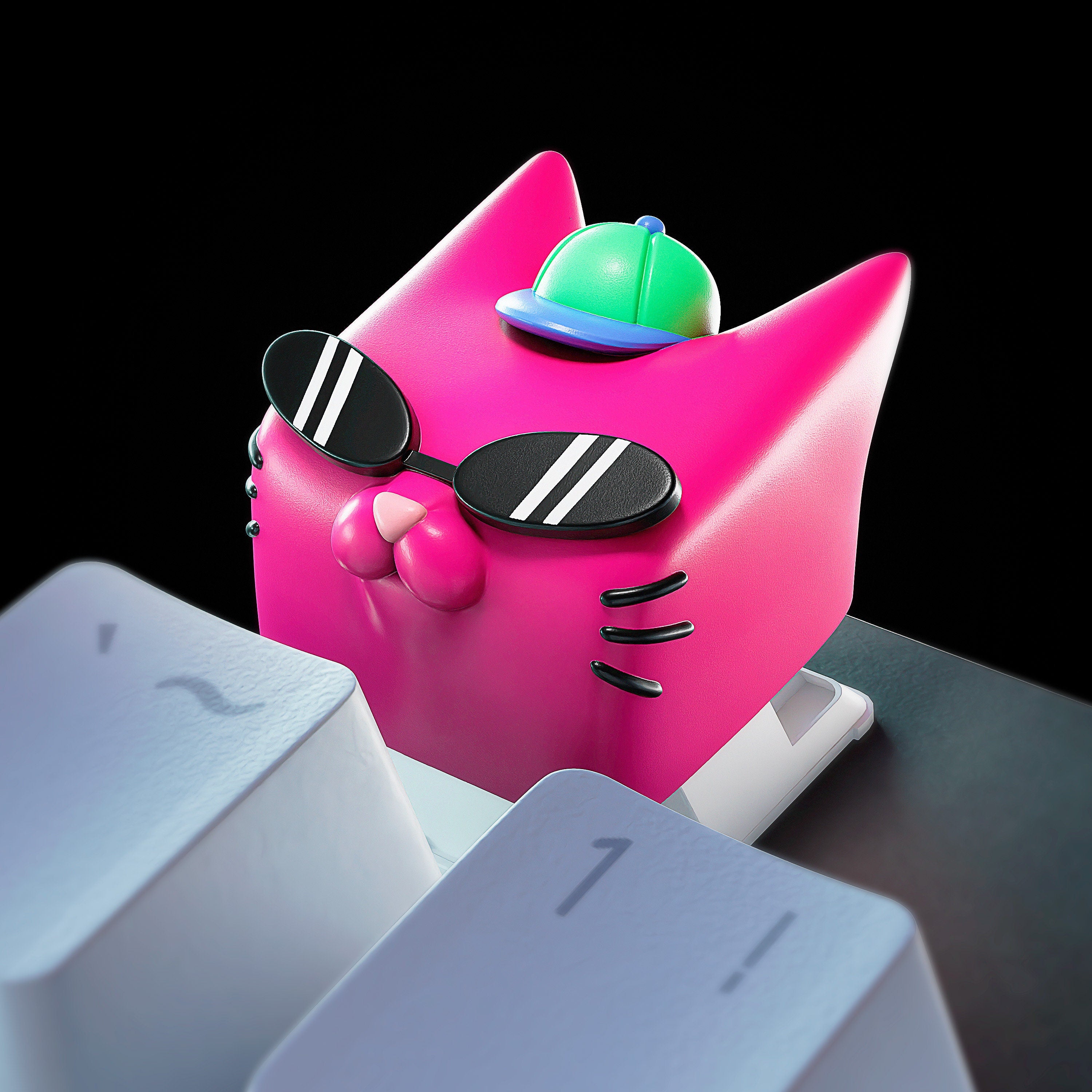 Pets keycap, wonderful keycap, gift for animal lover, cat lover keycap, dog lover keycaps, animal keycaps, enter artisan keyc