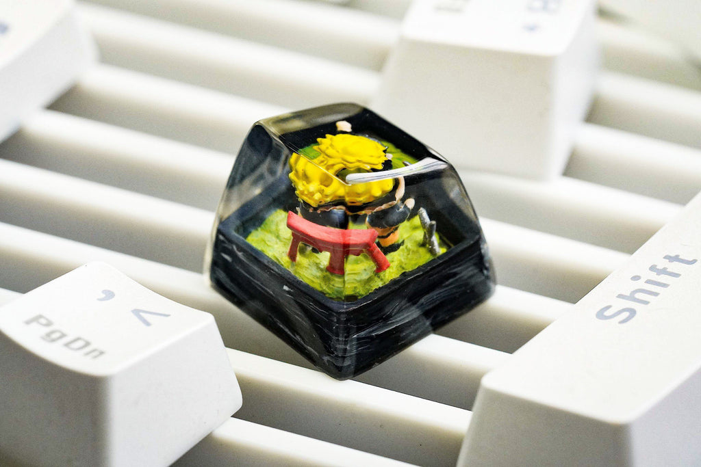 Anime artisan keycap, Anime Keycaps, Anime keycaps SA profile, anime keycaps wasd, Anime resin keycaps, Back to school gifts