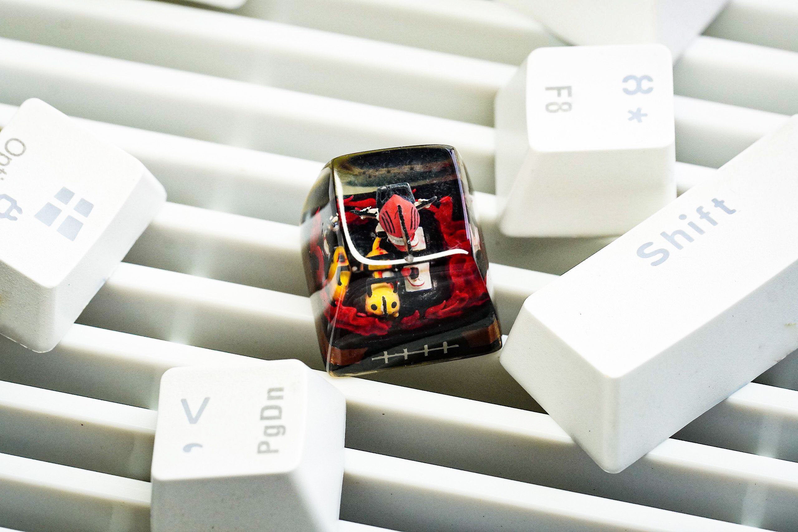 C.ha.insaw Dog keycap, Po.ch.ita keycap, D.e.n.ji keycap, Valentine gift, Gift for him, Artisan keycap, Anime keycap, cute ke