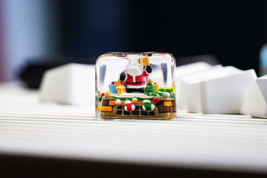Santa Claus keycap, Christmas tree keycap, Snowman keycap, Christmas gift, Gift for him, Artisan keycap, Xmas Keycap, Noel ke