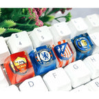 Cherry mx keycap, Logo Keycaps SA, Manchester United keycap, MU keycap, Elevate Your Keyboard with Artistry and Style