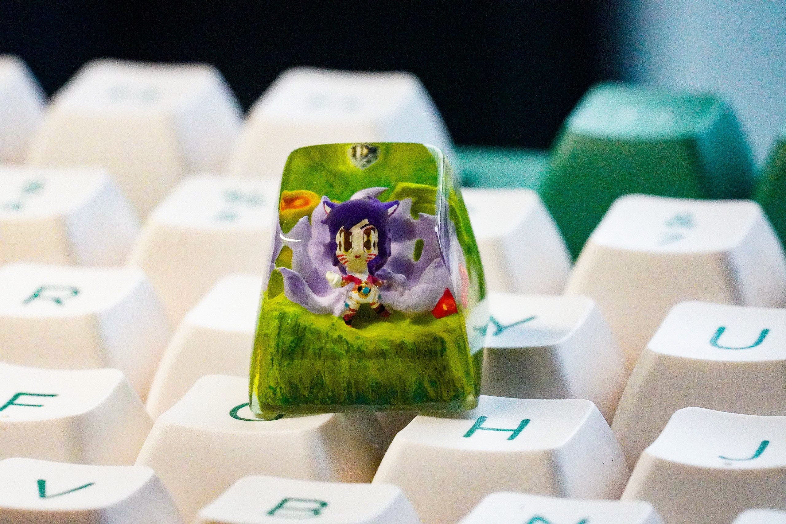 Gaming set keycap , Artisan keycap ,Anime artisan Keycaps, Custom Keycap, Keycap gifts, Keycaps Resin, Keycap Handmade, Gamin