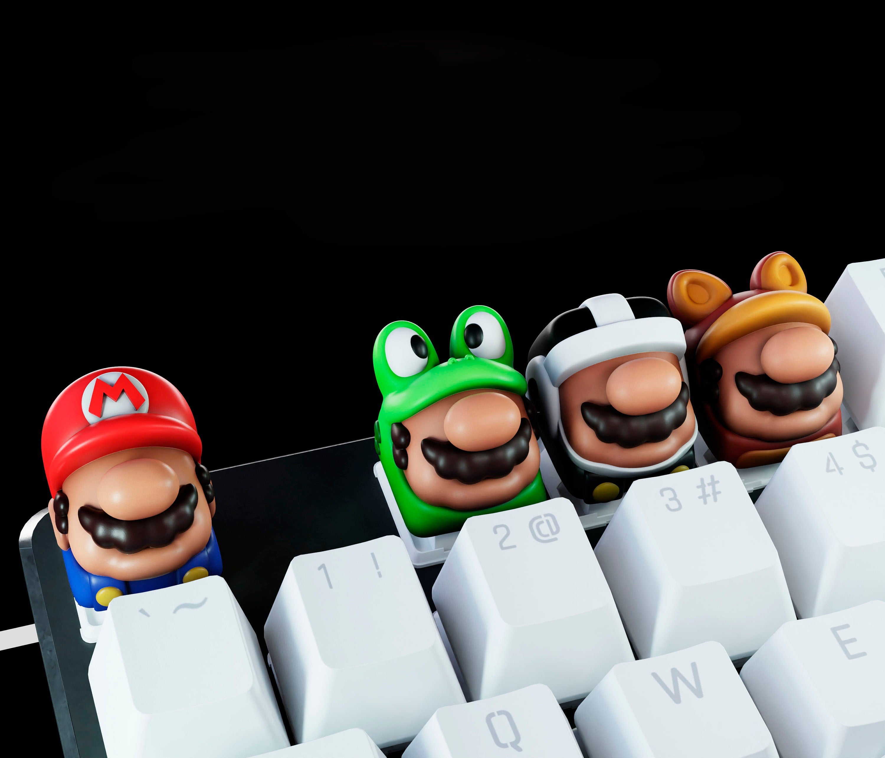 gaming bros keycap, mechanical keyboard, super hero keycap, 3d hiko key, keycap set, anime keycap
