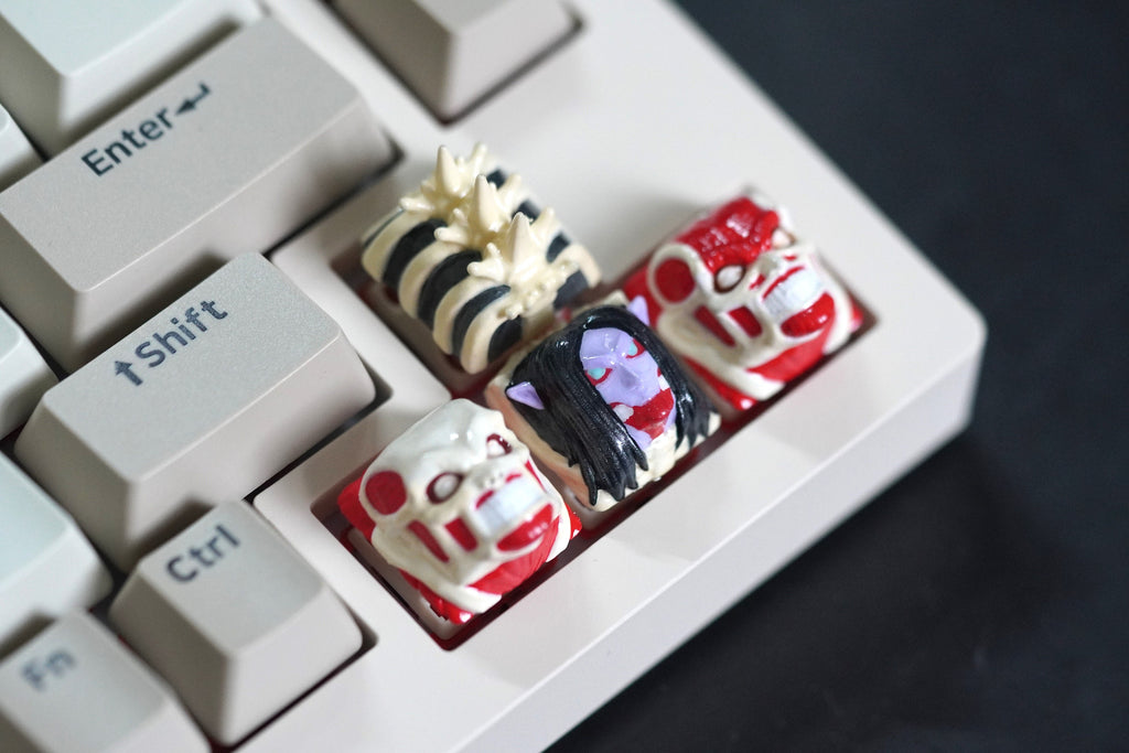 Skeleton keycap, Anime Keycap| Anime Studio Keycap|  3d hiko key| Face Ghost Anime Keycap| Anime Set Keycap for Mechanical Ke