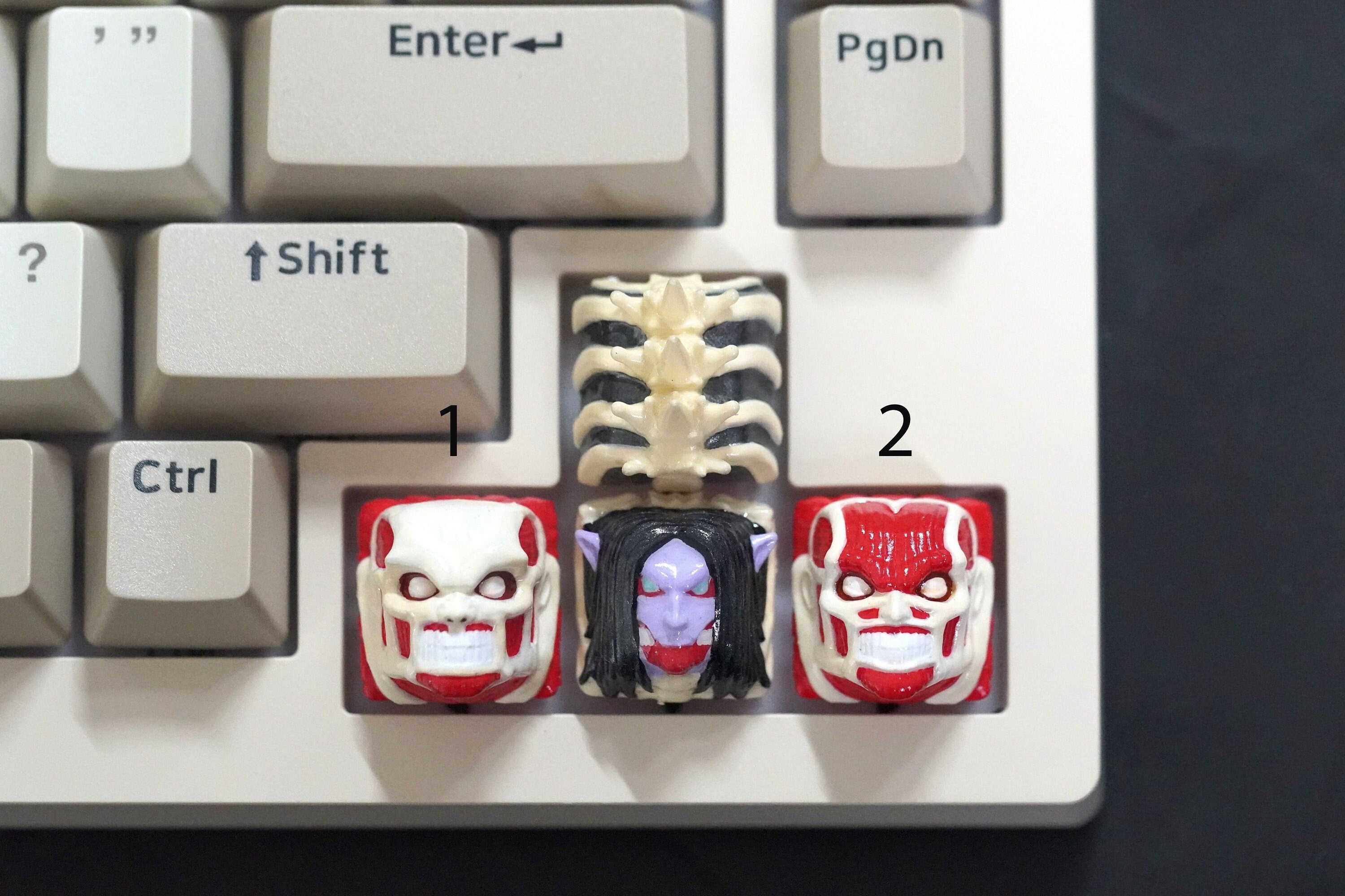 Skeleton keycap, Anime Keycap| Anime Studio Keycap|  3d hiko key| Face Ghost Anime Keycap| Anime Set Keycap for Mechanical Ke