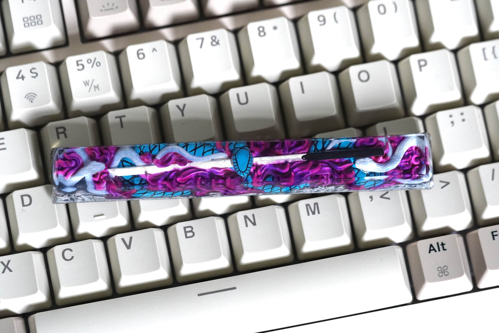 Ninja keycap, artisan spacebar keycap, snake spacebar keycap, 6.25U artisan spacebar, Keycap Set, Handmade Keycap, SA Keycap