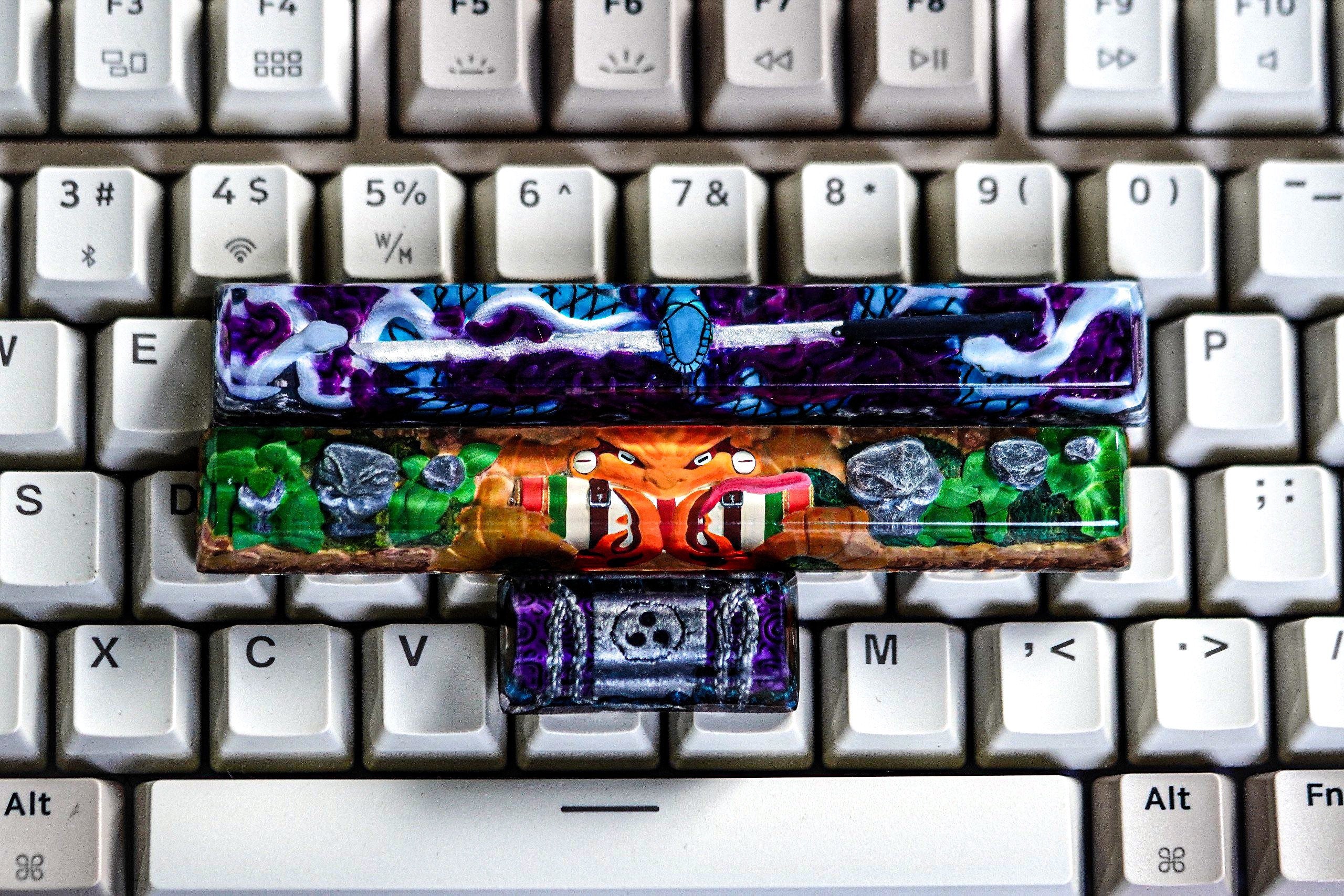 Custom Ninja 6.25U Spacebar Artisan Keycap, Resin Keycap Spacebar, Custom Keycaps, Artisan Keycap Spacebar, Custom Spacebar K