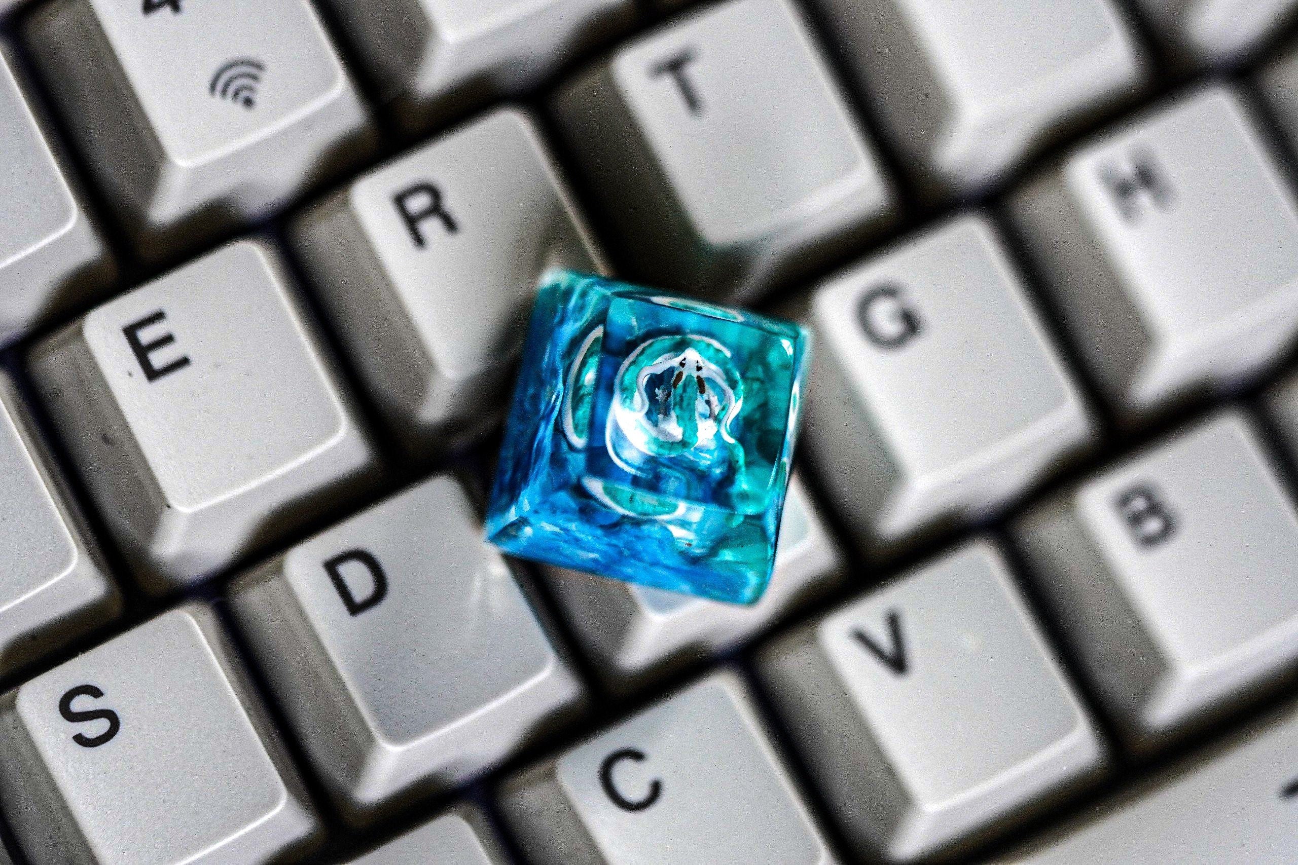 Haku Dragon SA Keycaps, DRAGON resin, EPOXY Resin Molds, Cherry mx Keycaps,Cute Handmade Gaming Running Up to Hill Qawaii Coo