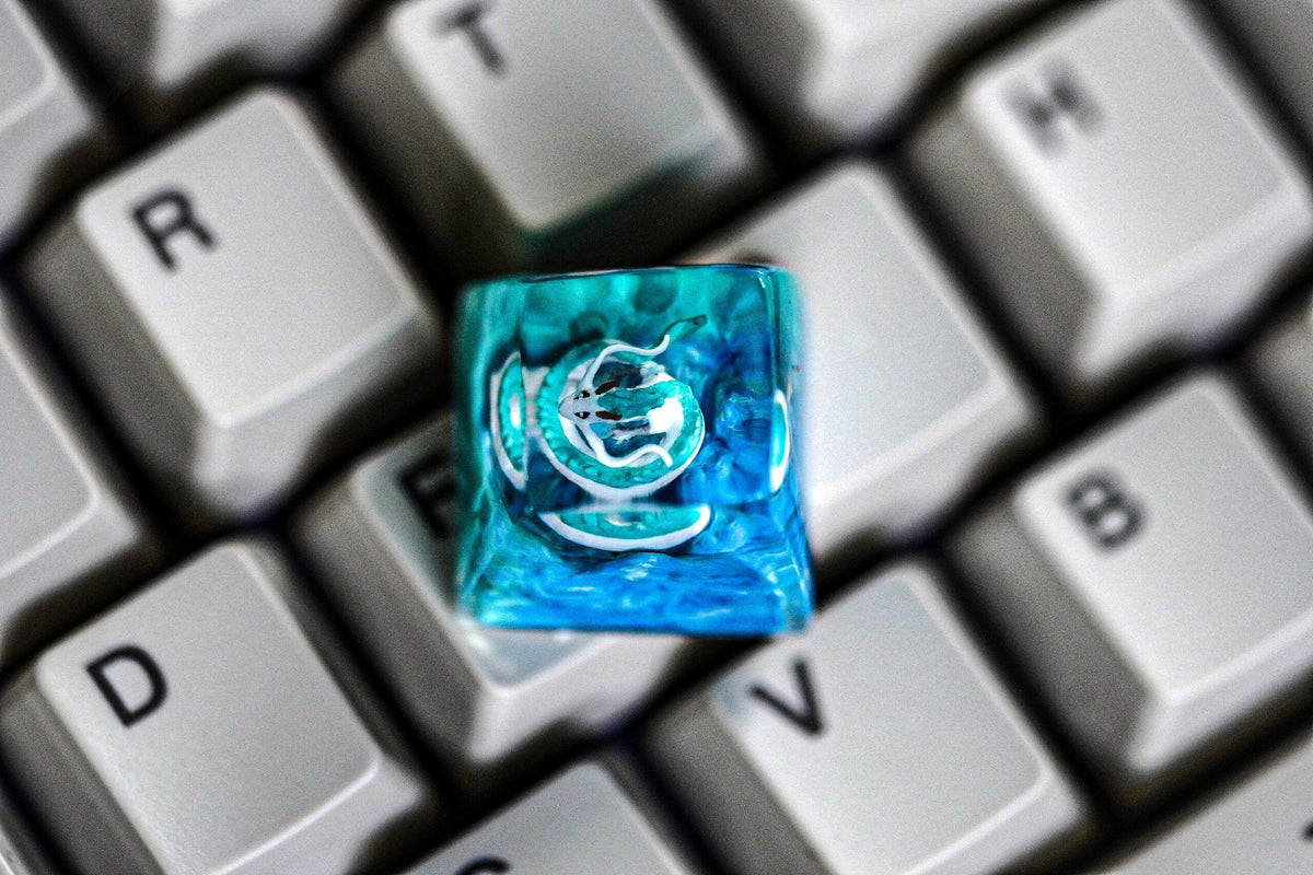 Haku Dragon SA Keycaps, DRAGON resin, EPOXY Resin Molds, Cherry mx Keycaps,Cute Handmade Gaming Running Up to Hill Qawaii Coo
