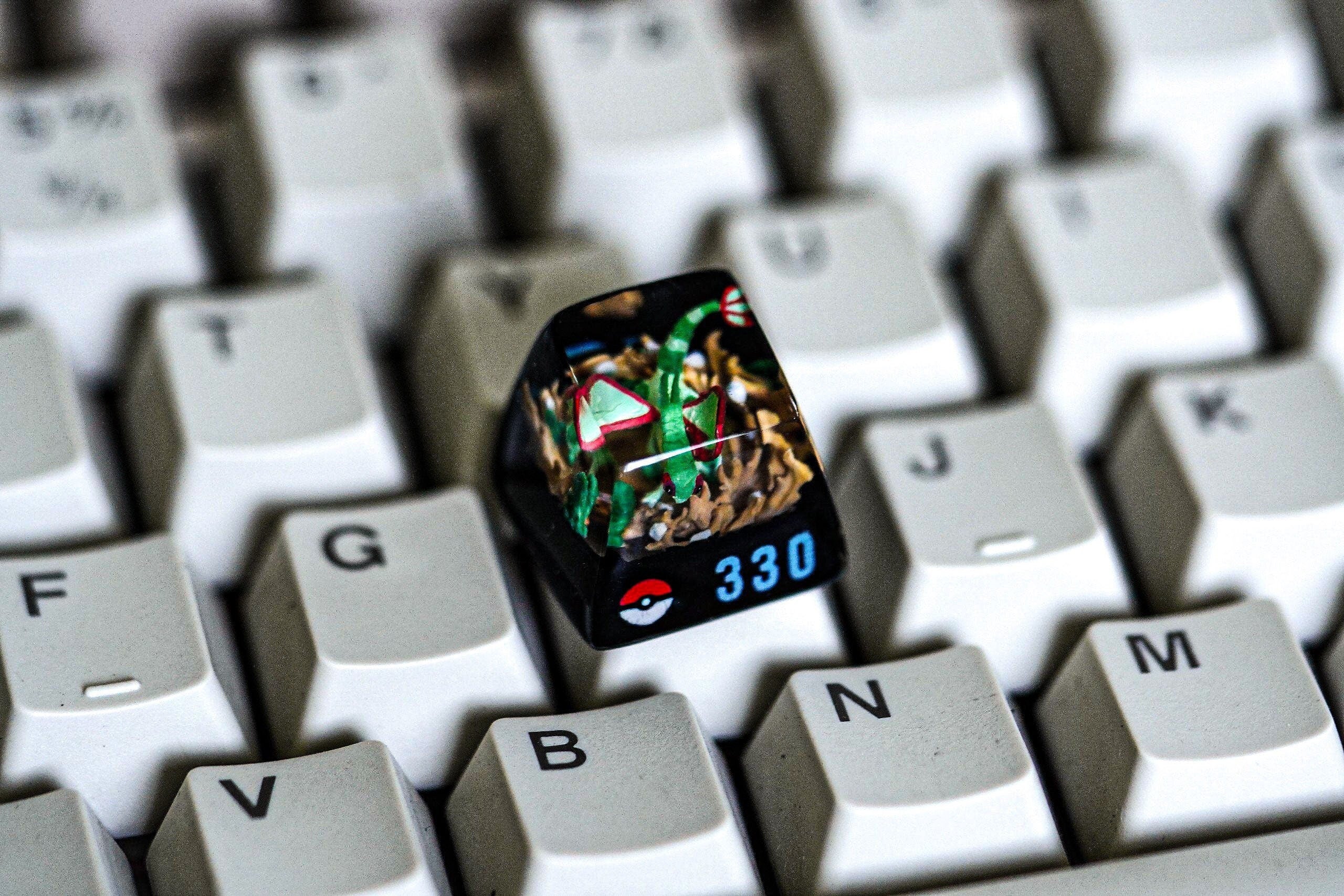 fly.g.on po.ke.mo.n keycap, po.ke.mo.n spacebar keycap, artisan keycap, valentine gift, po.ke.m.on keycap set, resin artisan