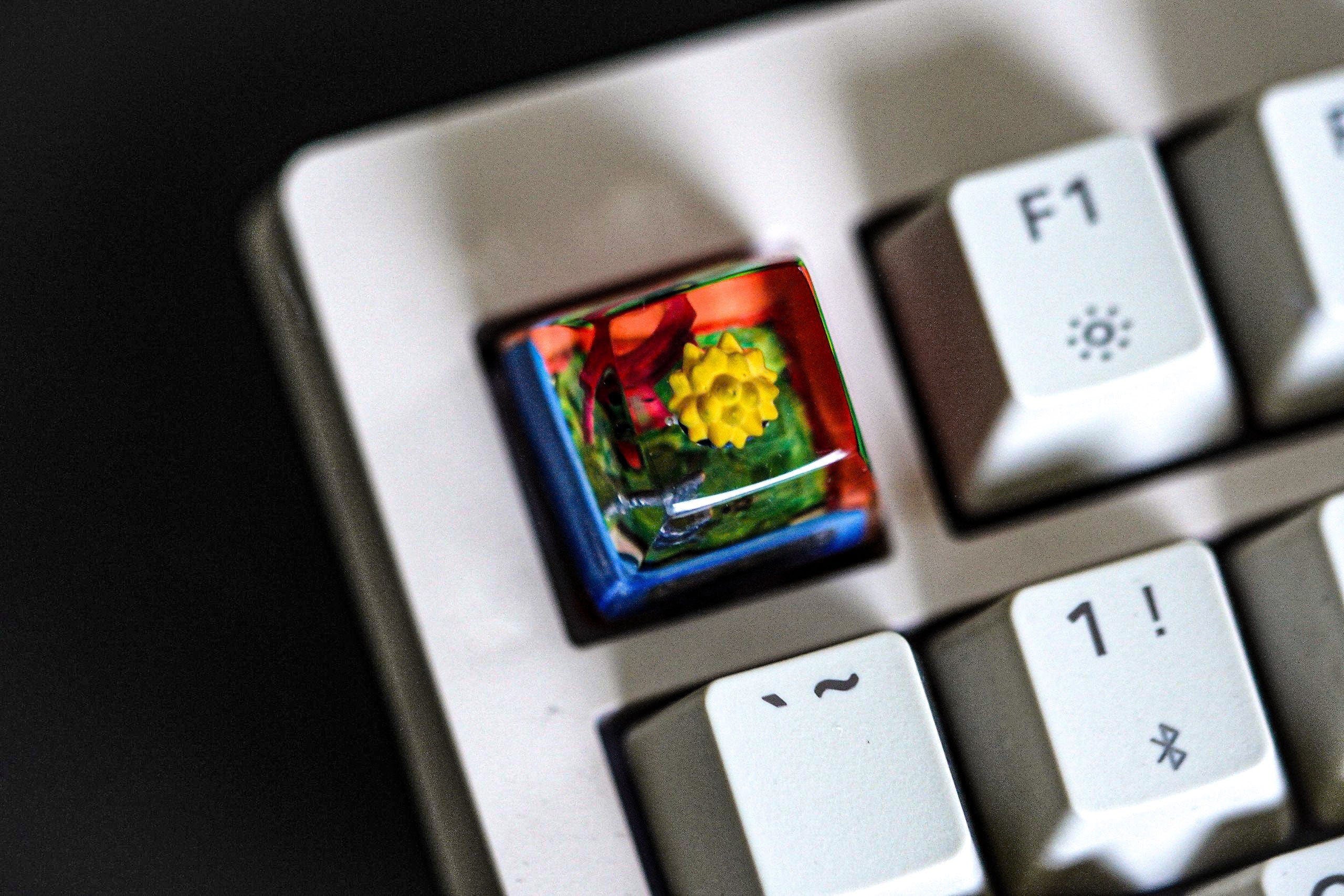 Ninja Keycap, Sage keycap, handmade keycaps, Artisan keycap, Cherry mx keycaps, Mechanical Gaming Keyboard, Gift for him