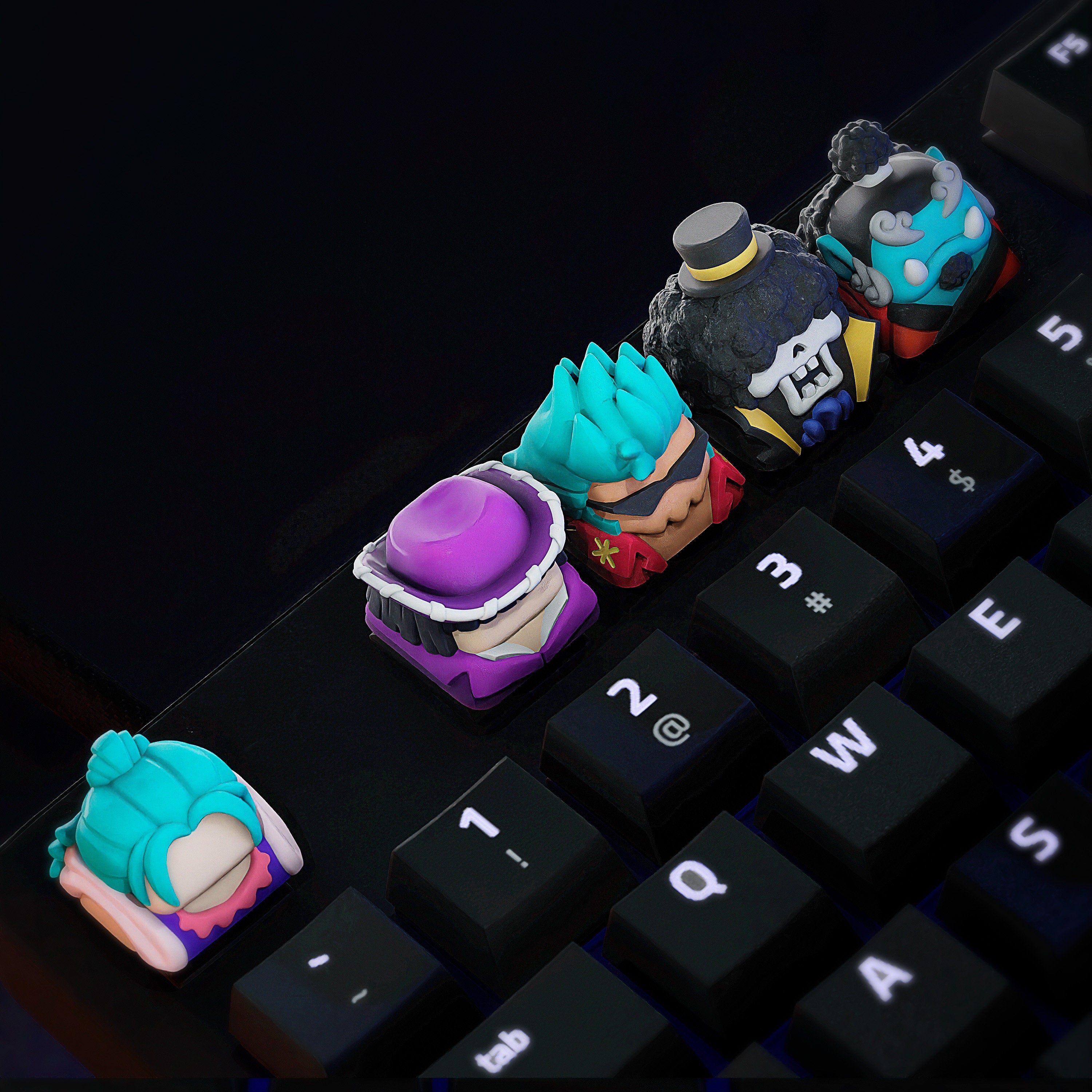 Anime Keycap| Anime Studio Keycap| Keycap Anime| Pirate King | Anime Set Keycap for Mechanical Keyboard| 3d hiko key| Mechani