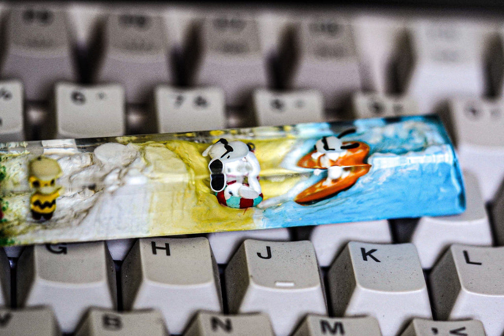 S.no.op.y spacebar 6.25U, Custom keycap, Keycaps, Artisan keycap, Artisan spacebar, Mechanical Gaming Keyboard, Gift for him