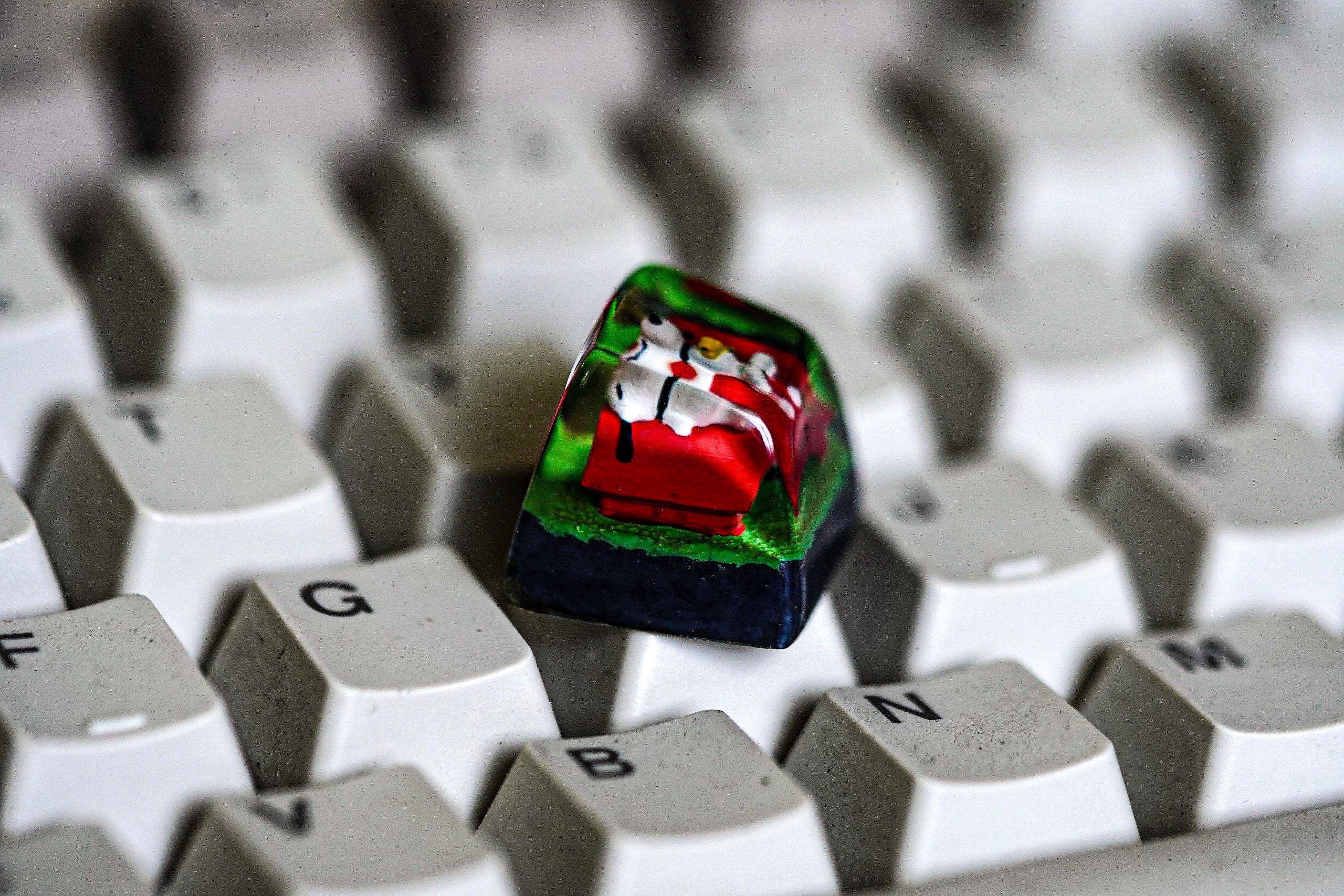 S.no.op.y spacebar 6.25U, Custom keycap, Keycaps, Artisan keycap, Artisan spacebar, Mechanical Gaming Keyboard, Gift for him