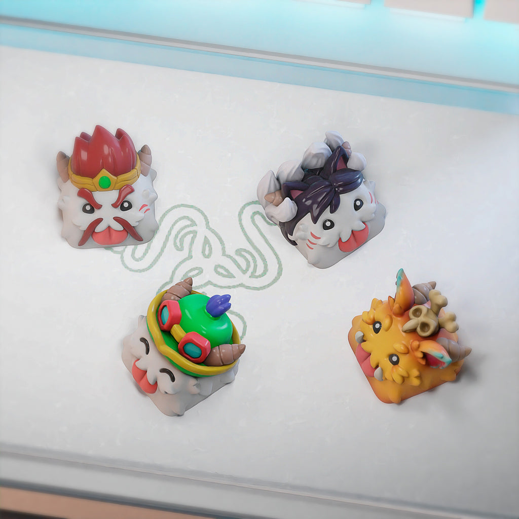 Poro Ahri Artisan Keycap, Artisan Keycap, For Mechanical Keyboard, Cherry MX LoL Cute Poro keycap| ESC Handmade Gift| Gift Fo