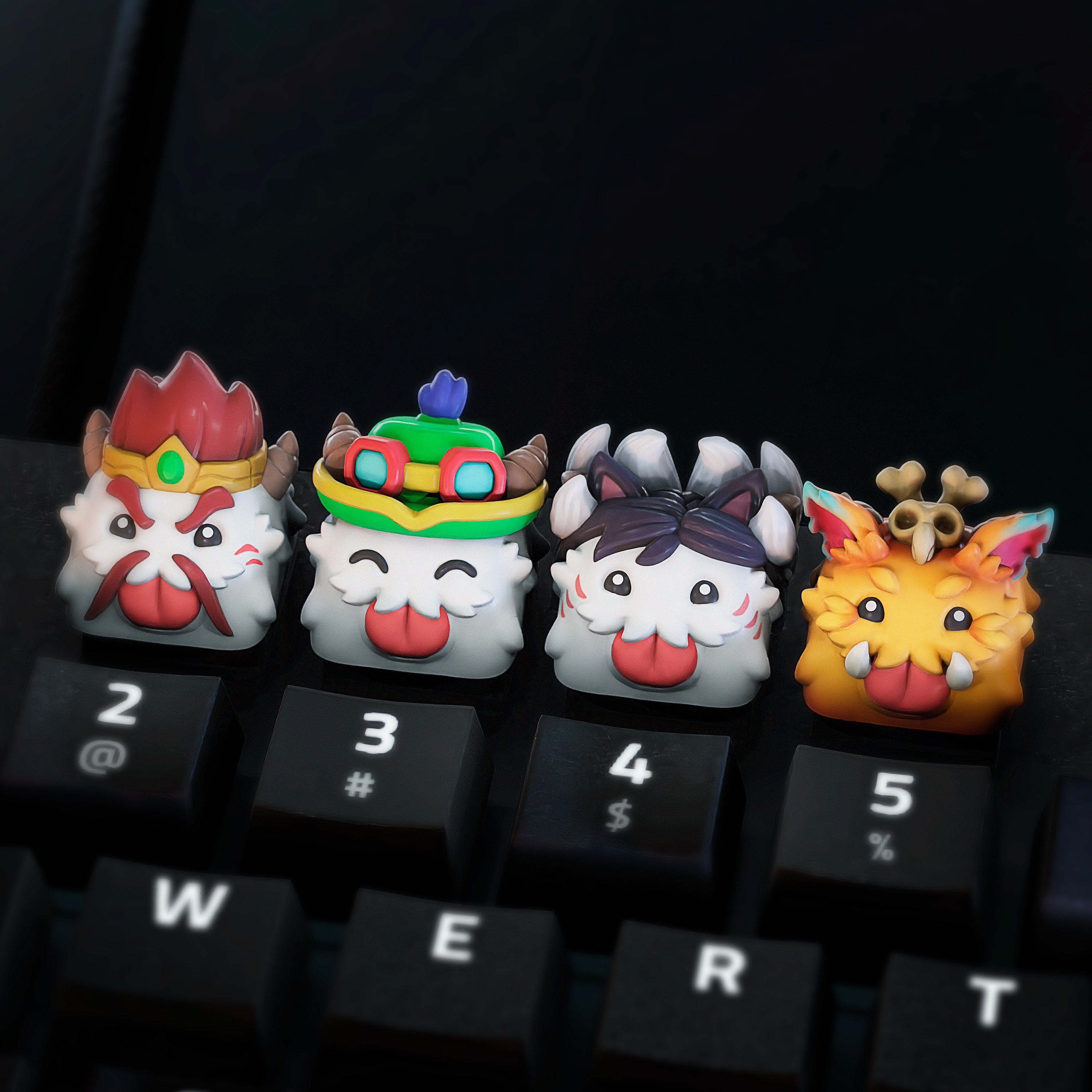 Poro Ahri Artisan Keycap, Artisan Keycap, For Mechanical Keyboard, Cherry MX LoL Cute Poro keycap| ESC Handmade Gift| Gift Fo