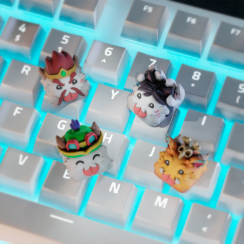 Poro Ahri Artisan Keycap, Artisan Keycap, For Mechanical Keyboard, Cherry MX LoL Cute Poro keycap| ESC Handmade Gift| Gift Fo