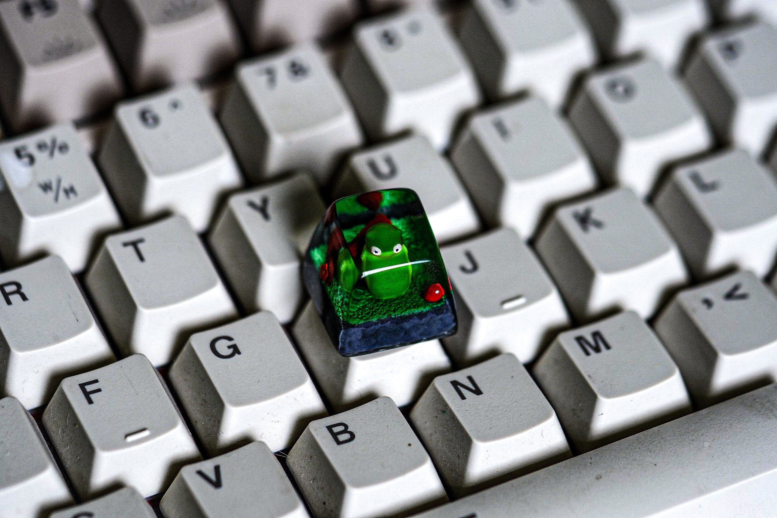 Handcrafted Ku.c.hi K.o.pi Artisan Keycap - A Quirky Addition to Your Keyboard - Gift for christmas, gift for halloween, cute