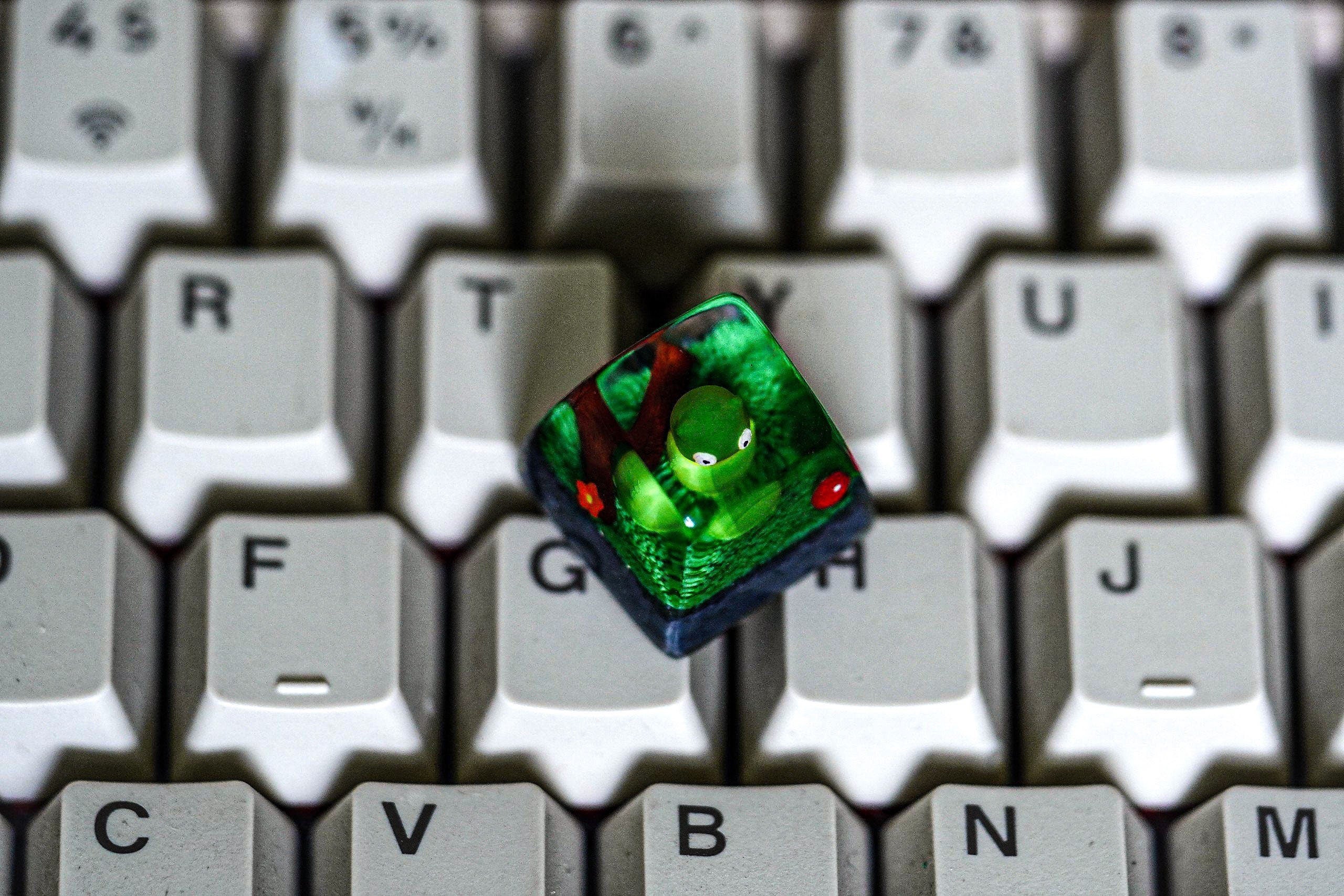 Handcrafted Ku.c.hi K.o.pi Artisan Keycap - A Quirky Addition to Your Keyboard - Gift for christmas, gift for halloween, cute
