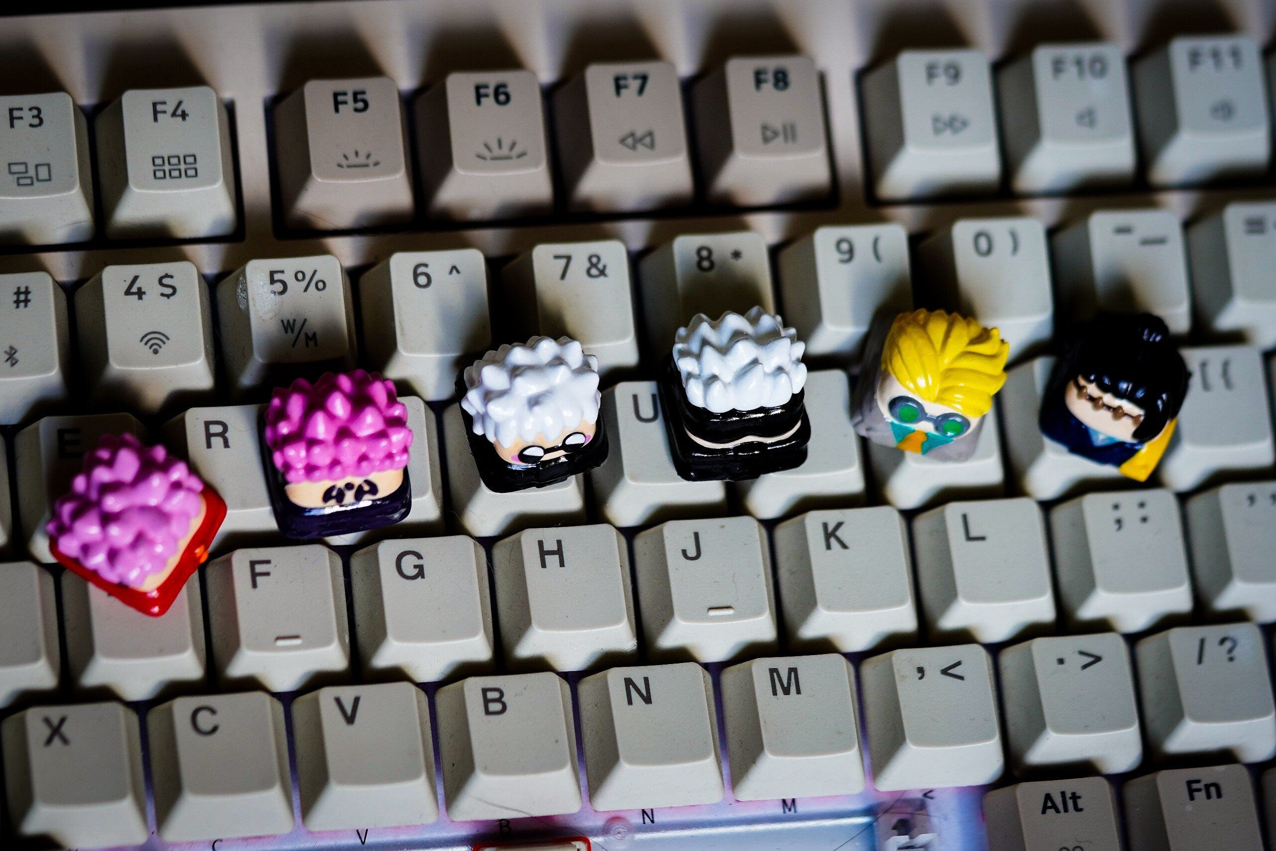 Custom Resin Anime Keycaps Jujut.su Kaisen Artisan Keycaps Handmade,Hand Painted Resin Keycap for Keyboard,Gojo Satoru,Itador