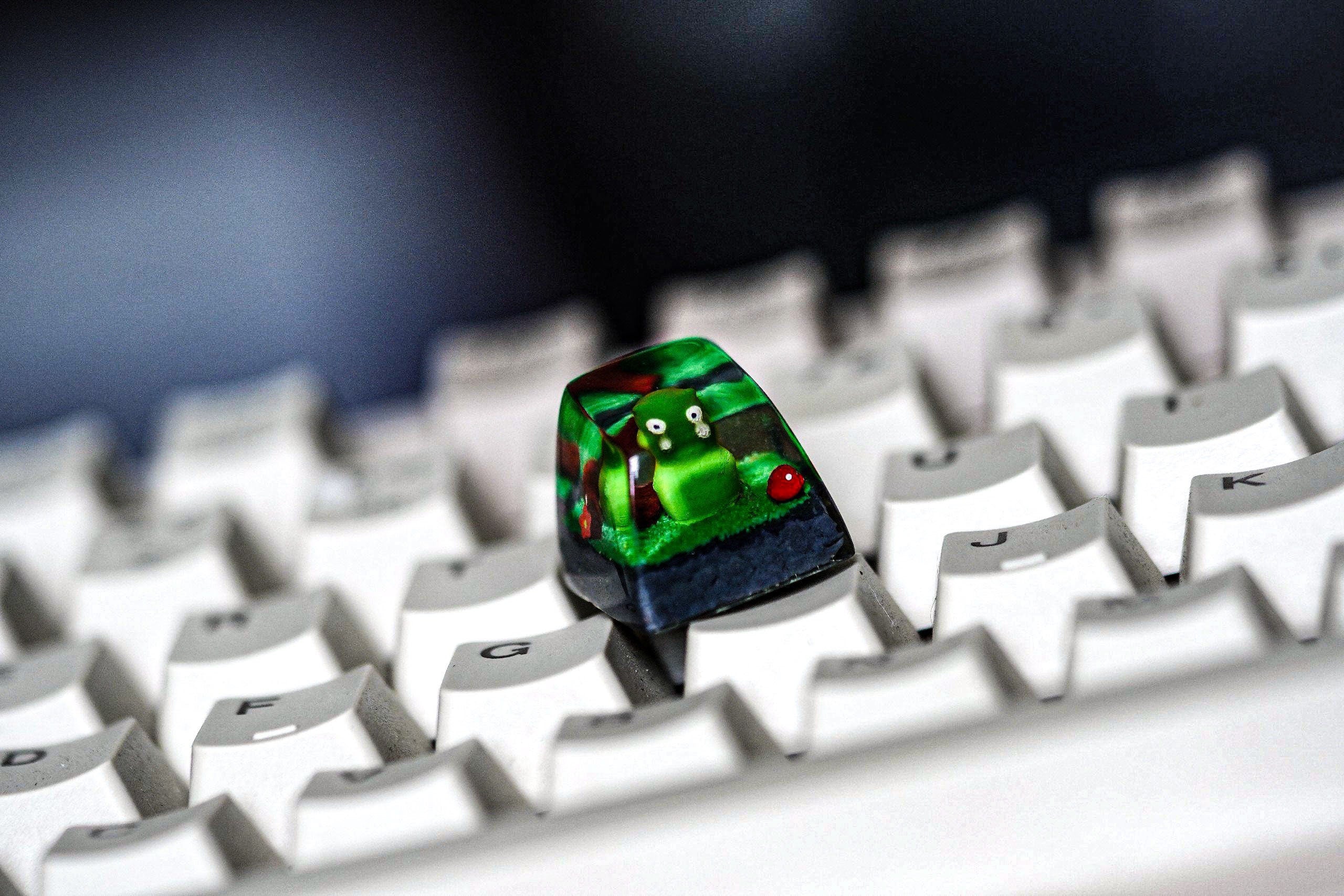 Handcrafted Ku.c.hi K.o.pi Artisan Keycap - A Quirky Addition to Your Keyboard - Gift for christmas, gift for halloween, cute