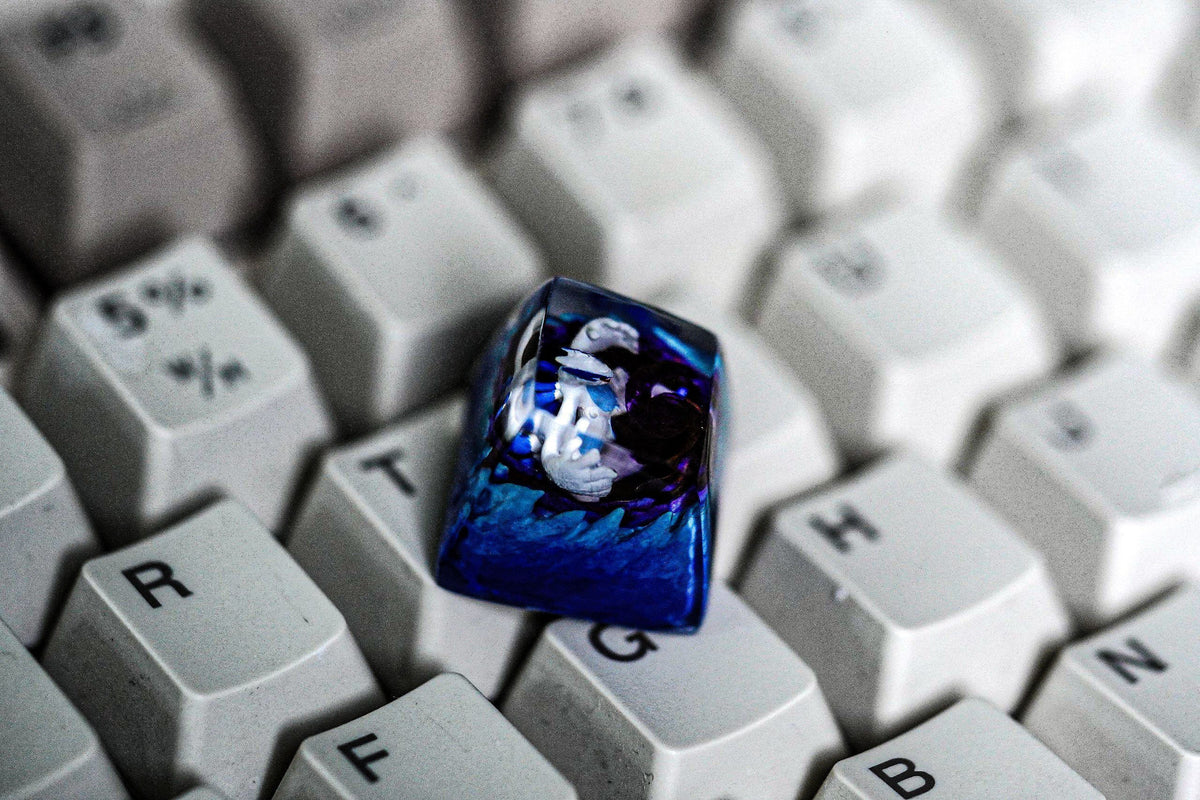 lugia pokemon keycap, pokemon spacebar keycap, artisan keycap, valentine gift, pokemon keycap set, resin artisan keycap
