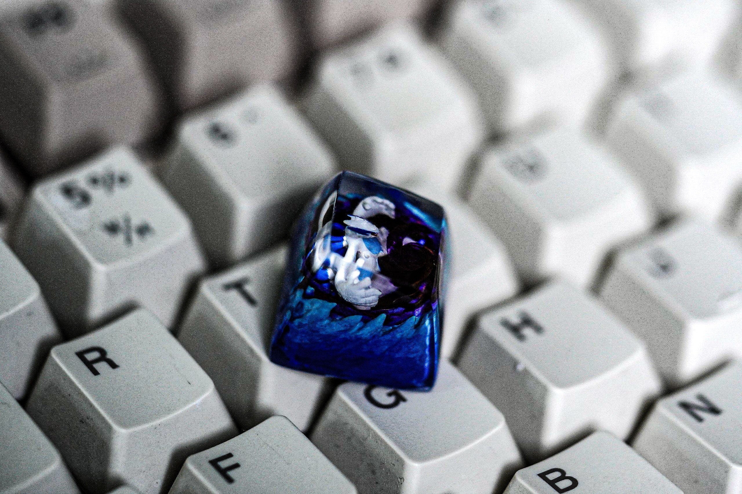lugia pokemon keycap, pokemon spacebar keycap, artisan keycap, valentine gift, pokemon keycap set, resin artisan keycap