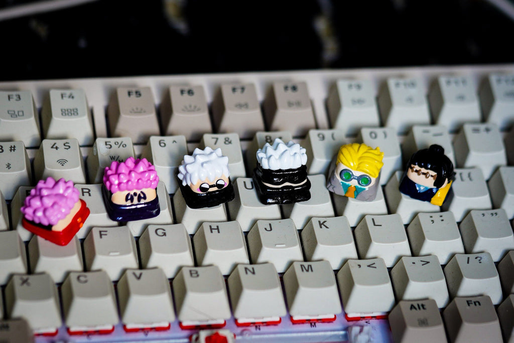 Custom Resin Anime Keycaps Jujut.su Kaisen Artisan Keycaps Handmade,Hand Painted Resin Keycap for Keyboard,Gojo Satoru,Itador